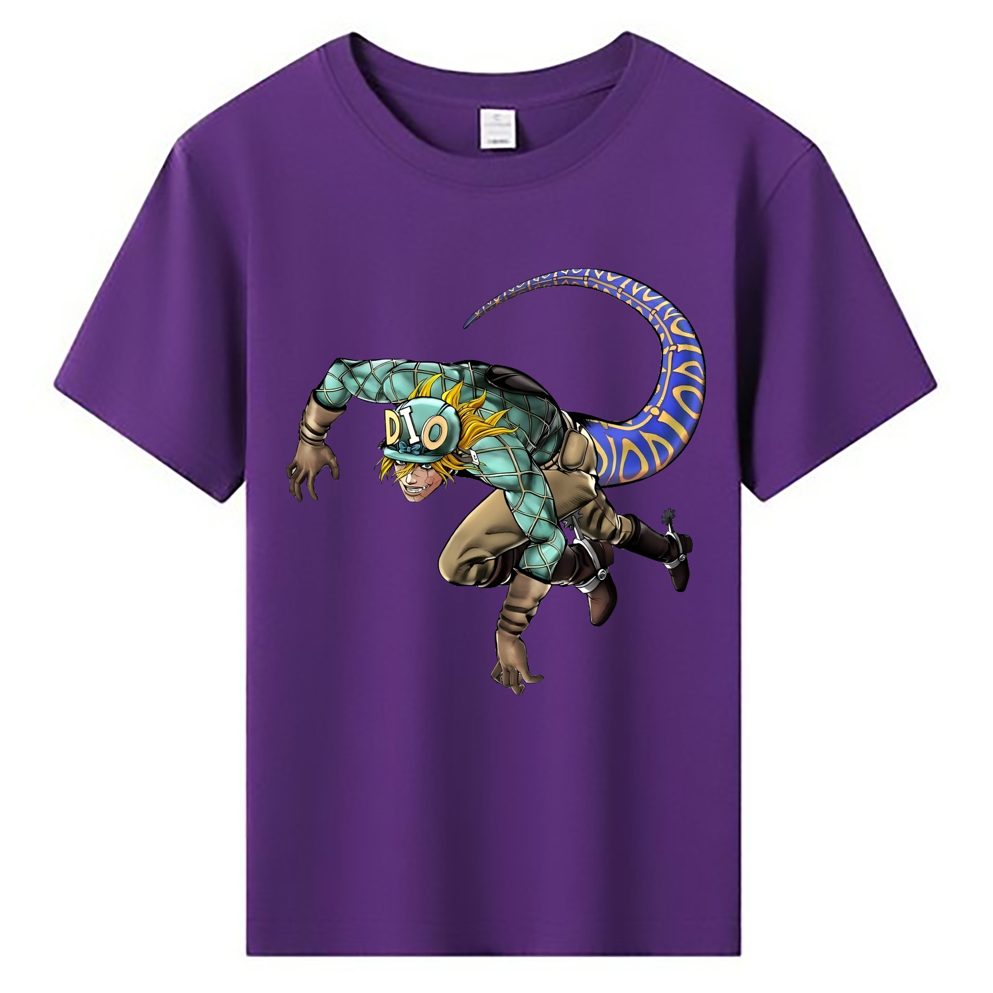 （画像用） ジョジョの奇妙な冒険 ディオ?ブランドー JoJo's Bizarre Adventure Dio Brando 綿100％キッズTシャツ（フロントプリント）