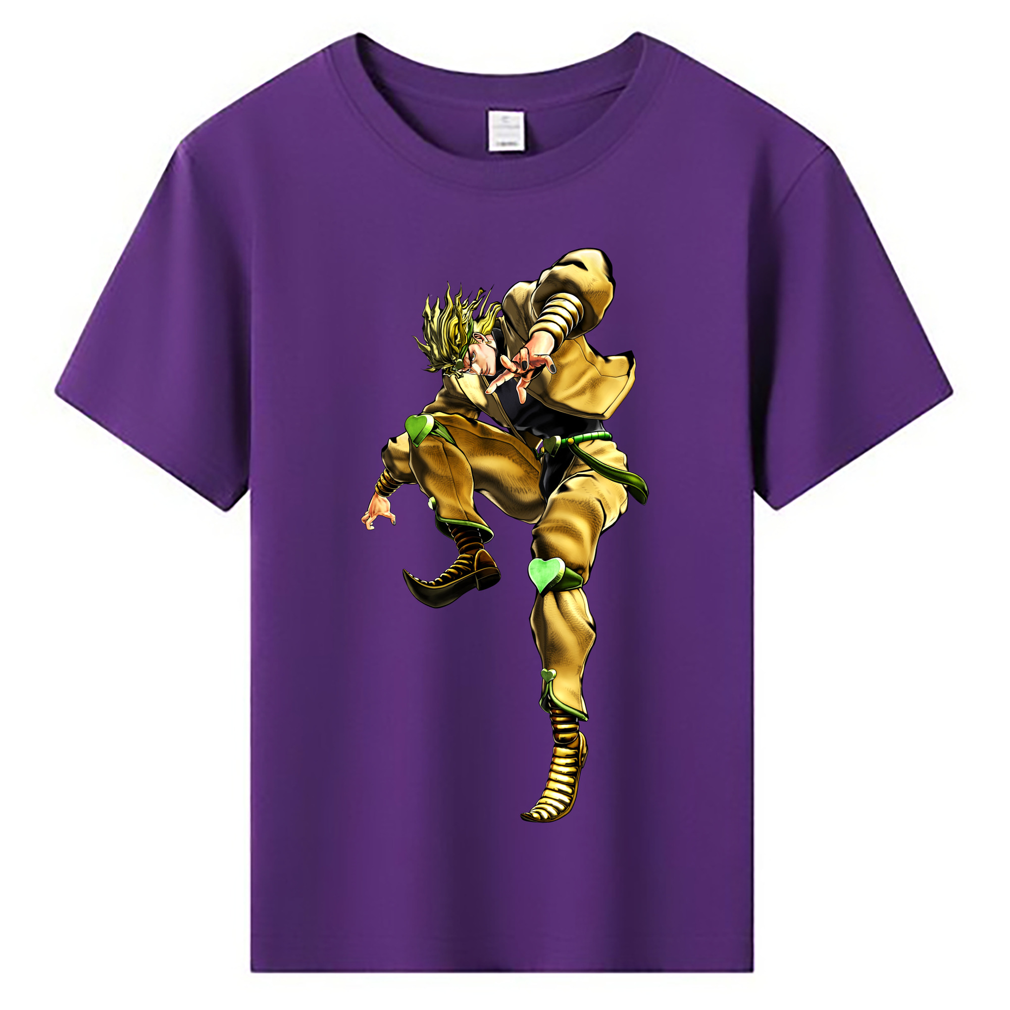 （画像用） ジョジョの奇妙な冒険 ディオ?ブランドー JoJo's Bizarre Adventure Dio Brando 綿100％キッズTシャツ（フロントプリント）
