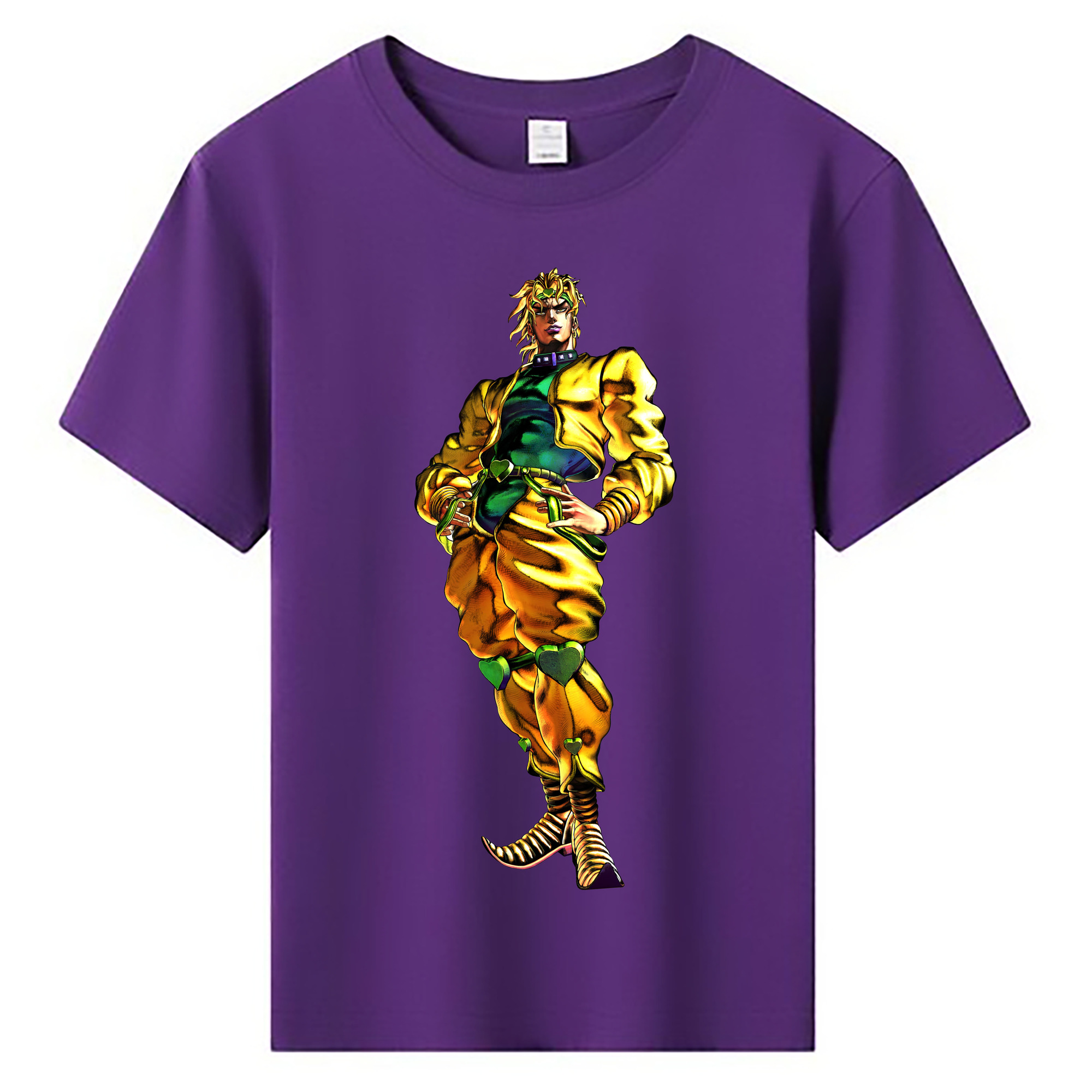 （画像用） ジョジョの奇妙な冒険 ディオ?ブランドー JoJo's Bizarre Adventure Dio Brando 綿100％キッズTシャツ（フロントプリント）