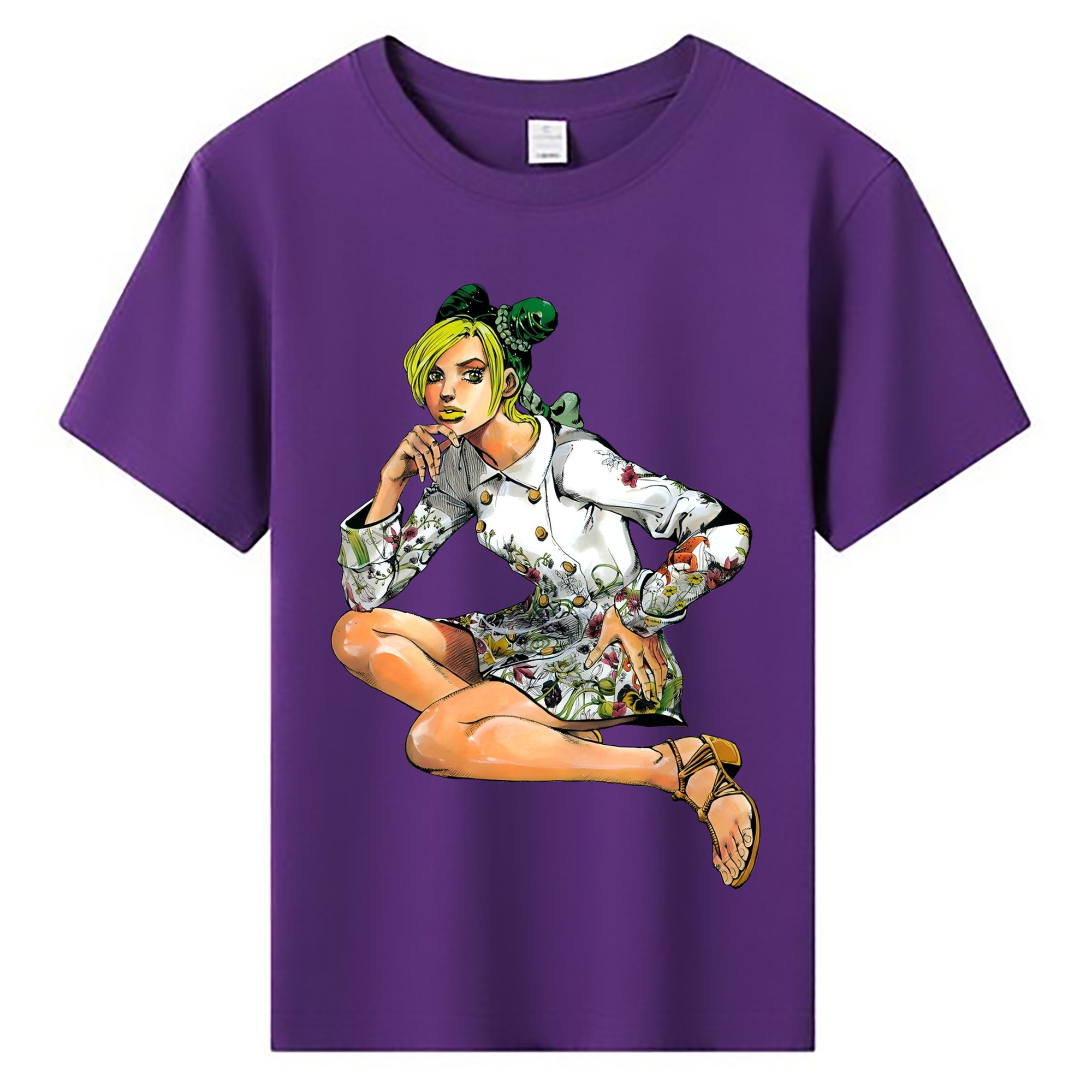 （画像用） "ジョジョの奇妙な冒険 くうじょう ジョリーン JoJo's Bizarre Adventure Jolyne Cujoh " 綿100％キッズTシャツ（フロントプリント）