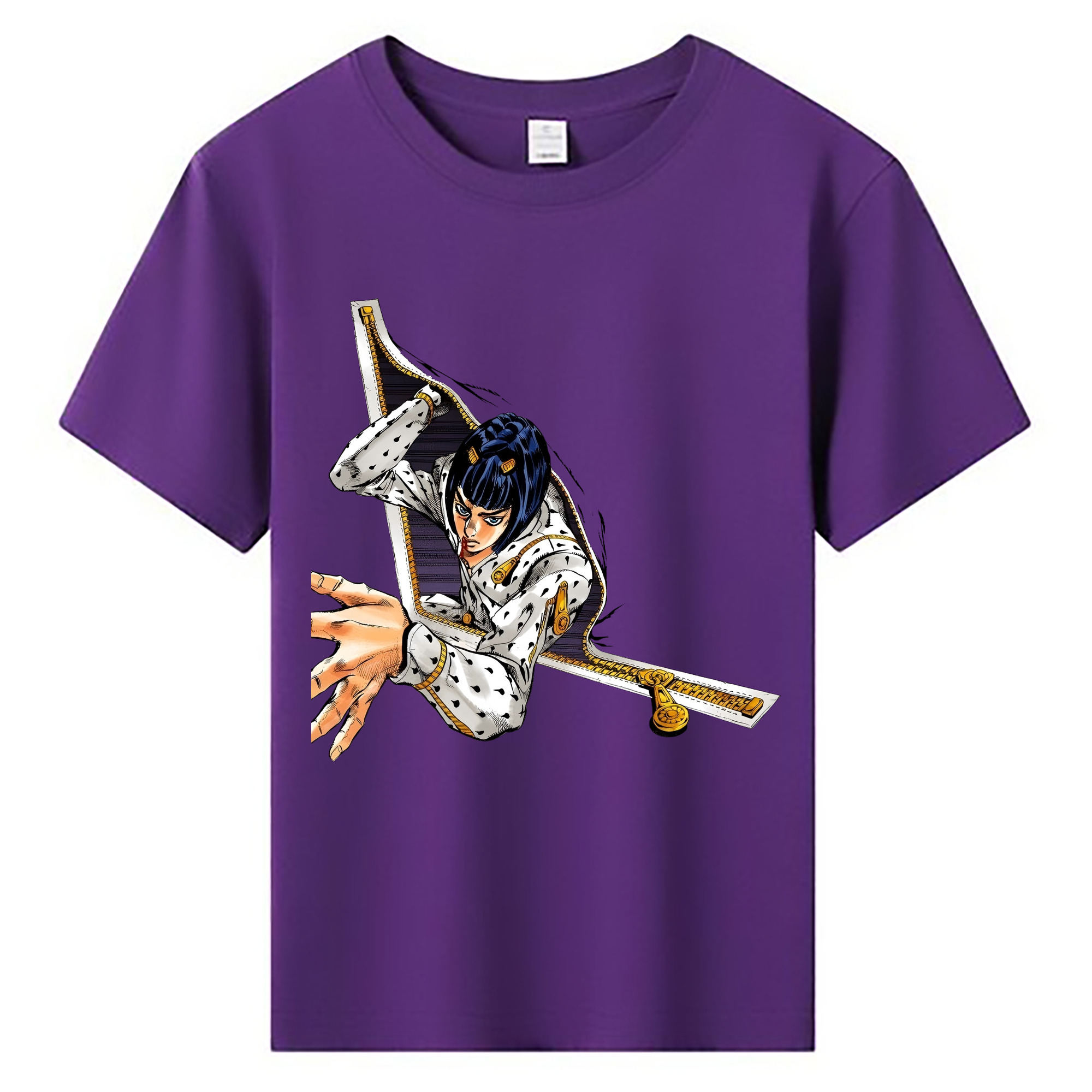 （画像用） ジョジョの奇妙な冒険 ブローノ?ブチャラティ JoJo's Bizarre Adventure Bruno Bucciarati 綿100％キッズTシャツ（フロントプリント）
