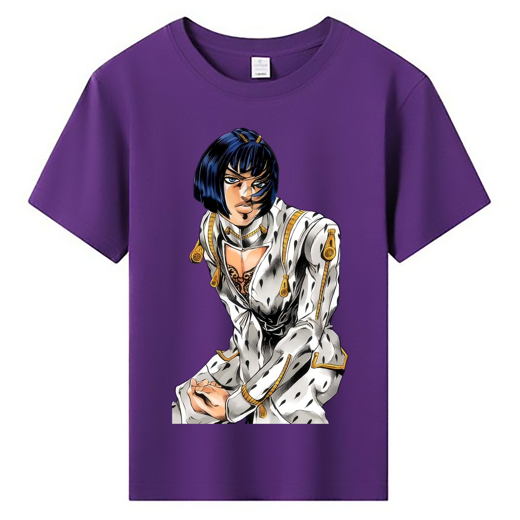 （画像用） ジョジョの奇妙な冒険 ブローノ?ブチャラティ JoJo's Bizarre Adventure Bruno Bucciarati 綿100％キッズTシャツ（フロントプリント）