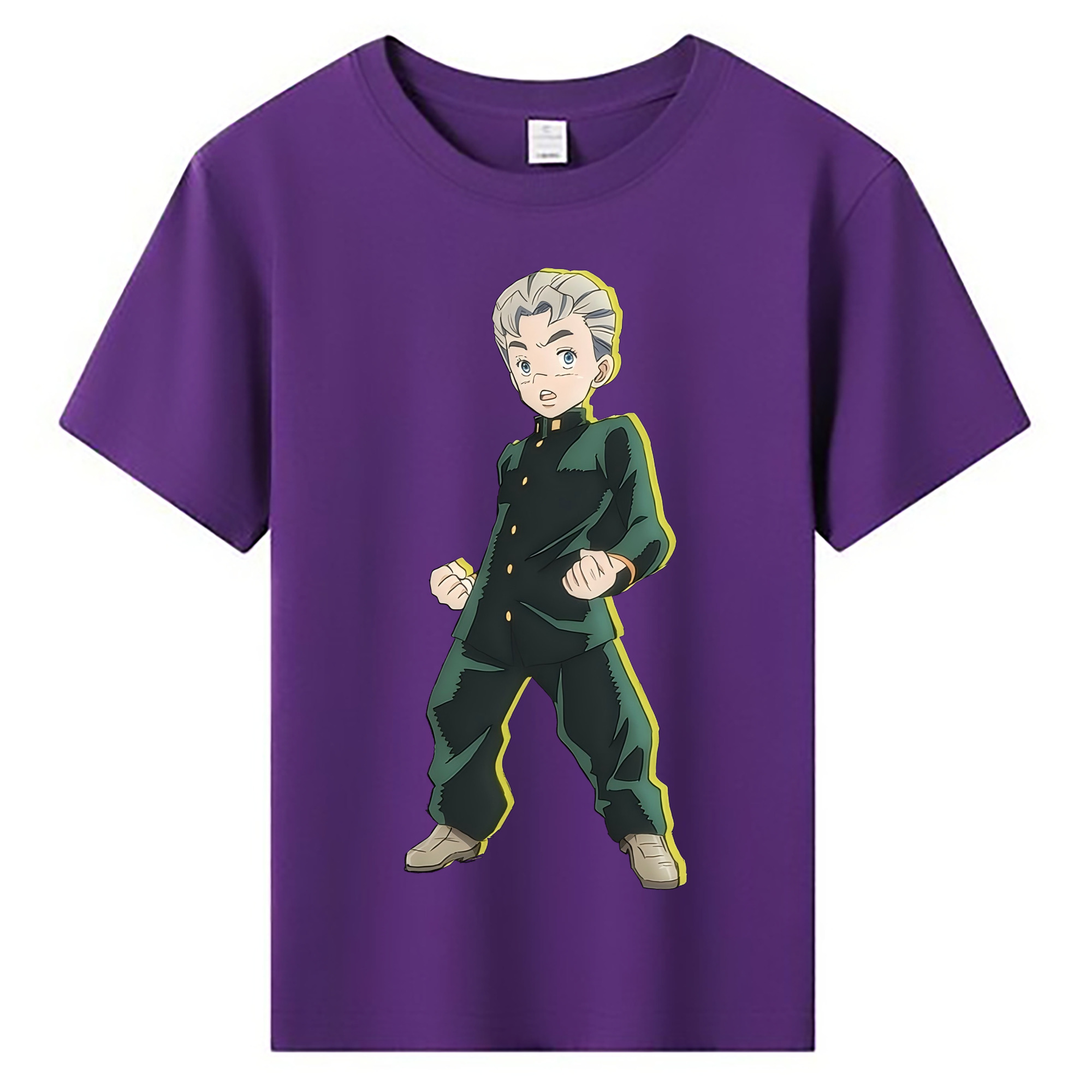 （画像用） ジョジョの奇妙な冒険 広瀨康一 JoJo's Bizarre Adventure Hirose Koichi 綿100％キッズTシャツ（フロントプリント）
