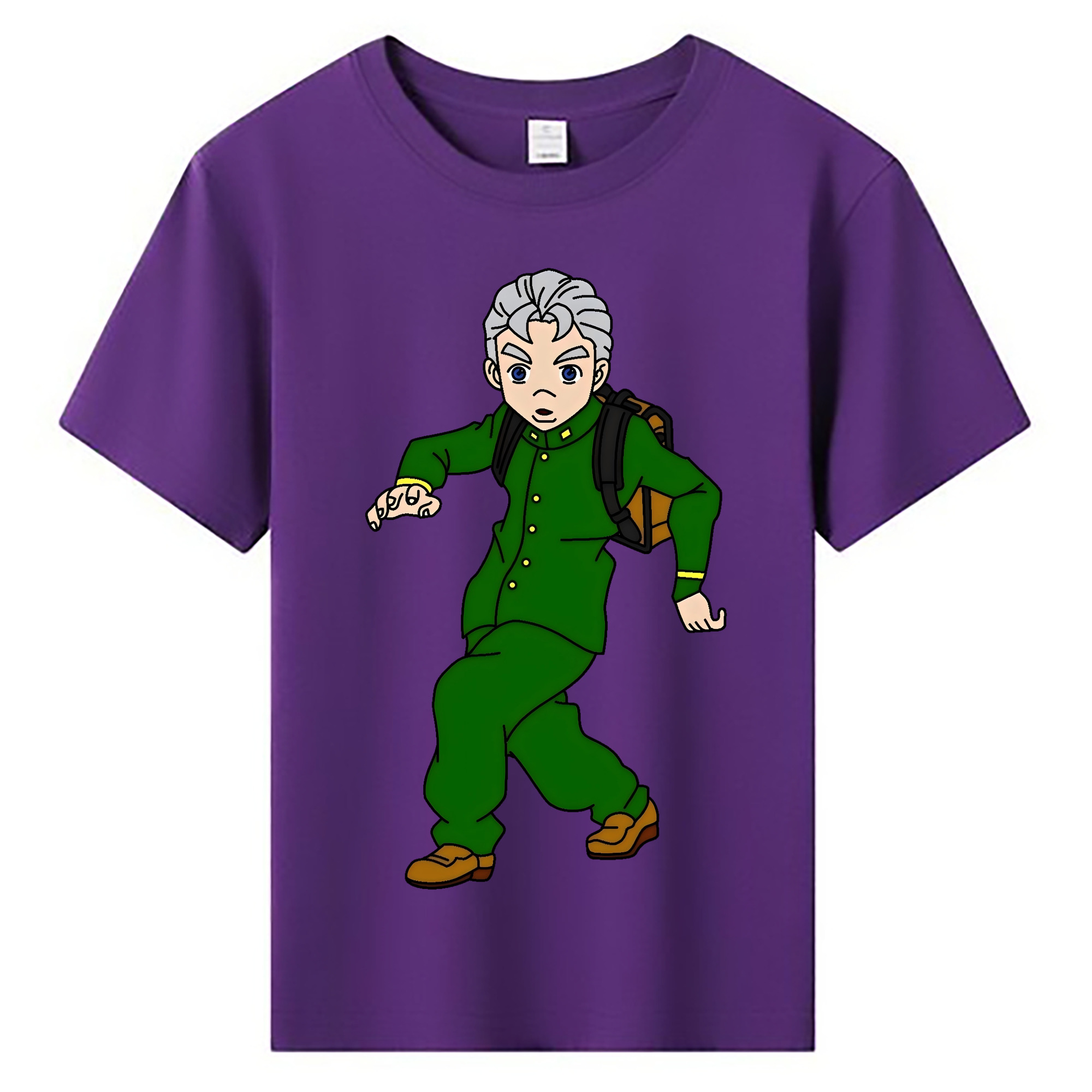 （画像用） ジョジョの奇妙な冒険 広瀨康一 JoJo's Bizarre Adventure Hirose Koichi 綿100％キッズTシャツ（フロントプリント）