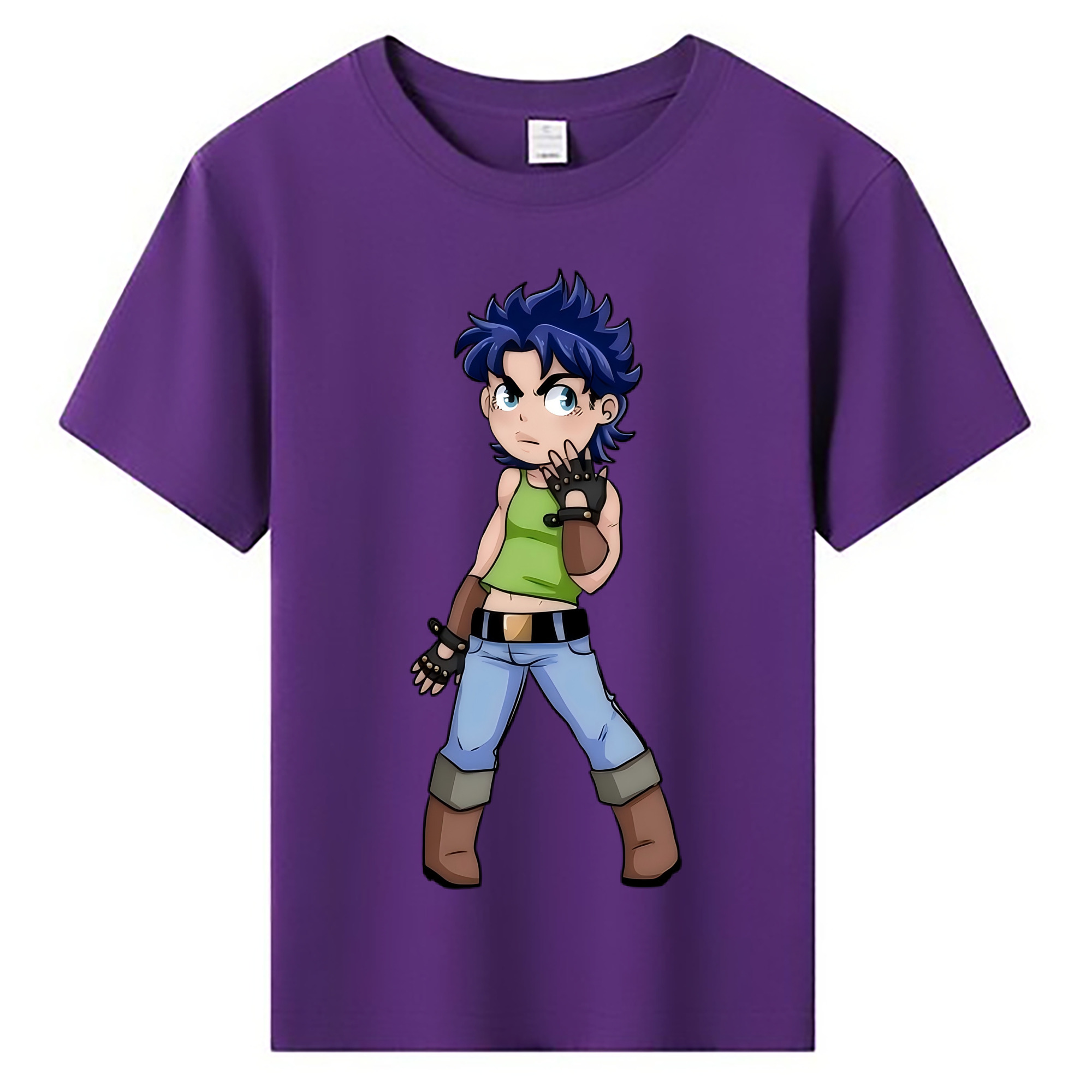 （画像用） ジョジョの奇妙な冒険 広瀨康一 JoJo's Bizarre Adventure Hirose Koichi 綿100％キッズTシャツ（フロントプリント）