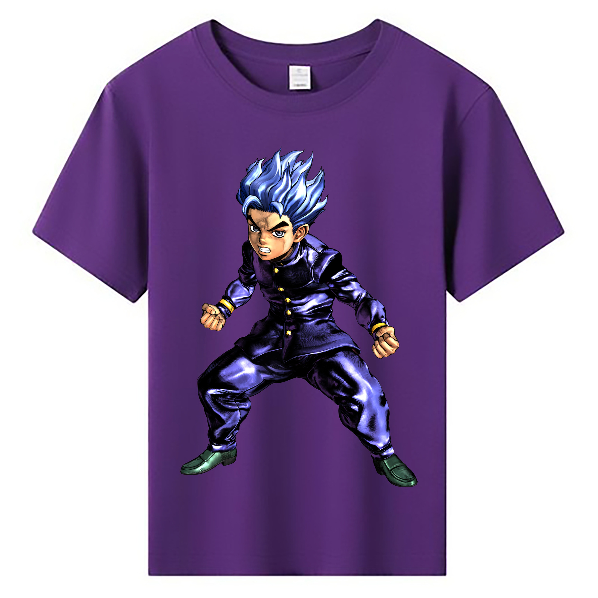 （画像用） ジョジョの奇妙な冒険 広瀨康一 JoJo's Bizarre Adventure Hirose Koichi 綿100％キッズTシャツ（フロントプリント）