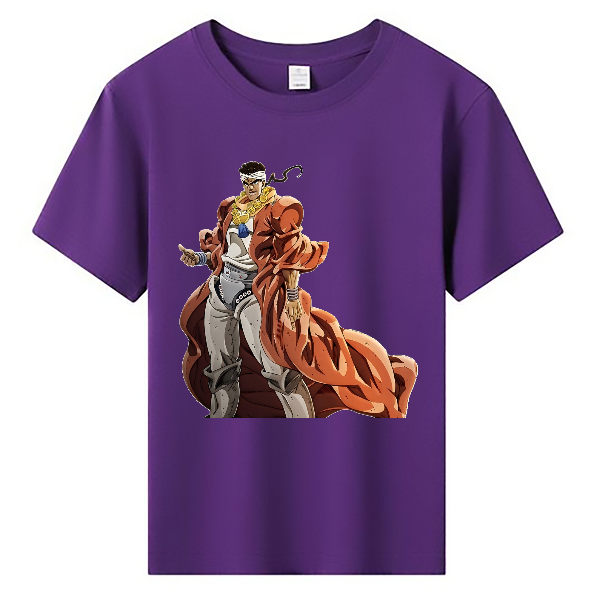 （画像用） ジョジョの奇妙な冒険 ムハンマド?アブドゥル JoJo's Bizarre Adventure Muhammad Avdol 綿100％キッズTシャツ（フロントプリント）