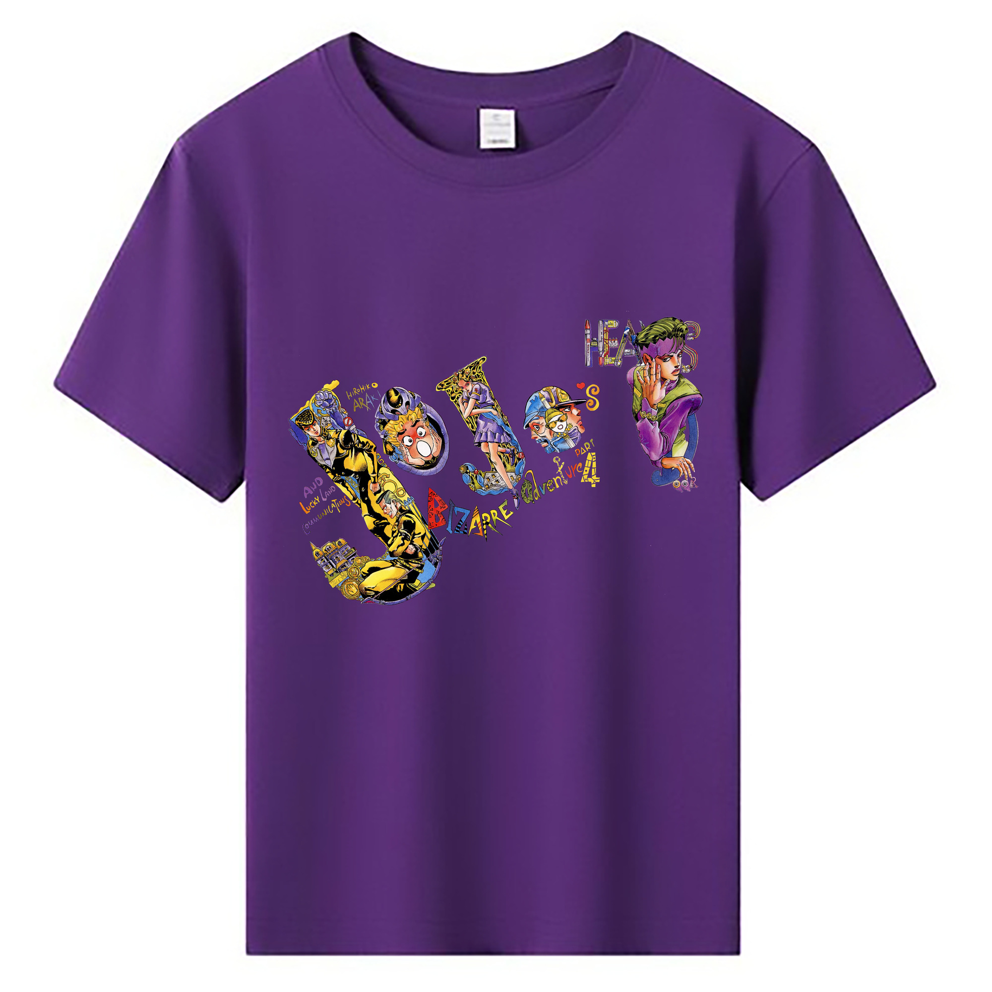 （画像用） ジョジョの奇妙な冒険 JoJo's Bizarre Adventure 綿100％キッズTシャツ（フロントプリント）