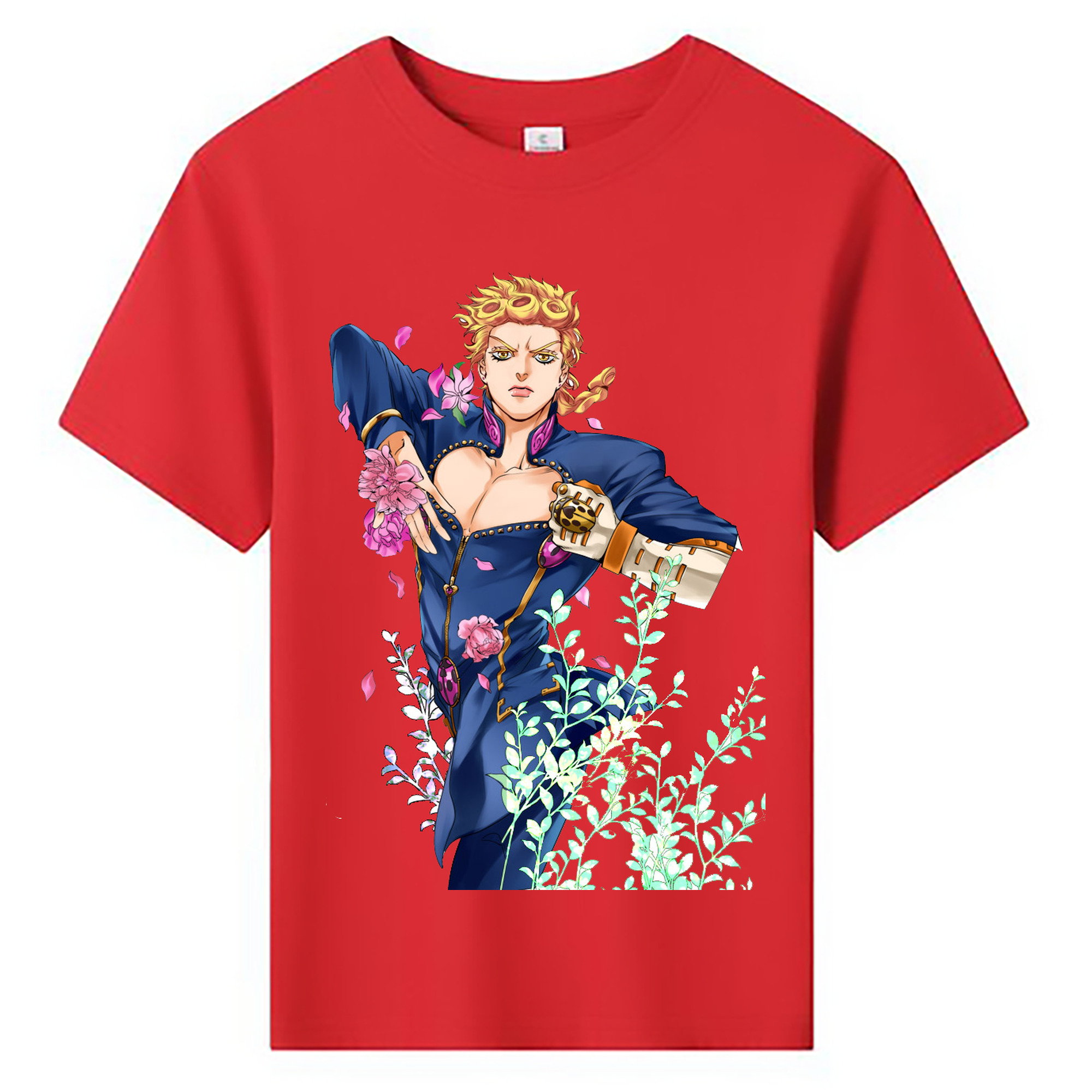 （画像用） ジョジョの奇妙な冒険 ジョルノ?ジョバァーナ JoJo's Bizarre Adventure Giorno Giovanna 綿100％キッズTシャツ（フロントプリント）