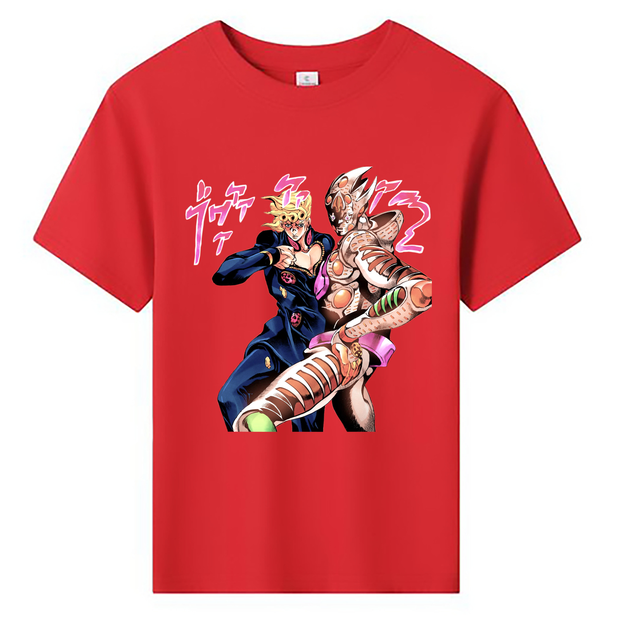 （画像用） ジョジョの奇妙な冒険 ジョルノ?ジョバァーナ JoJo's Bizarre Adventure Giorno Giovanna 綿100％キッズTシャツ（フロントプリント）