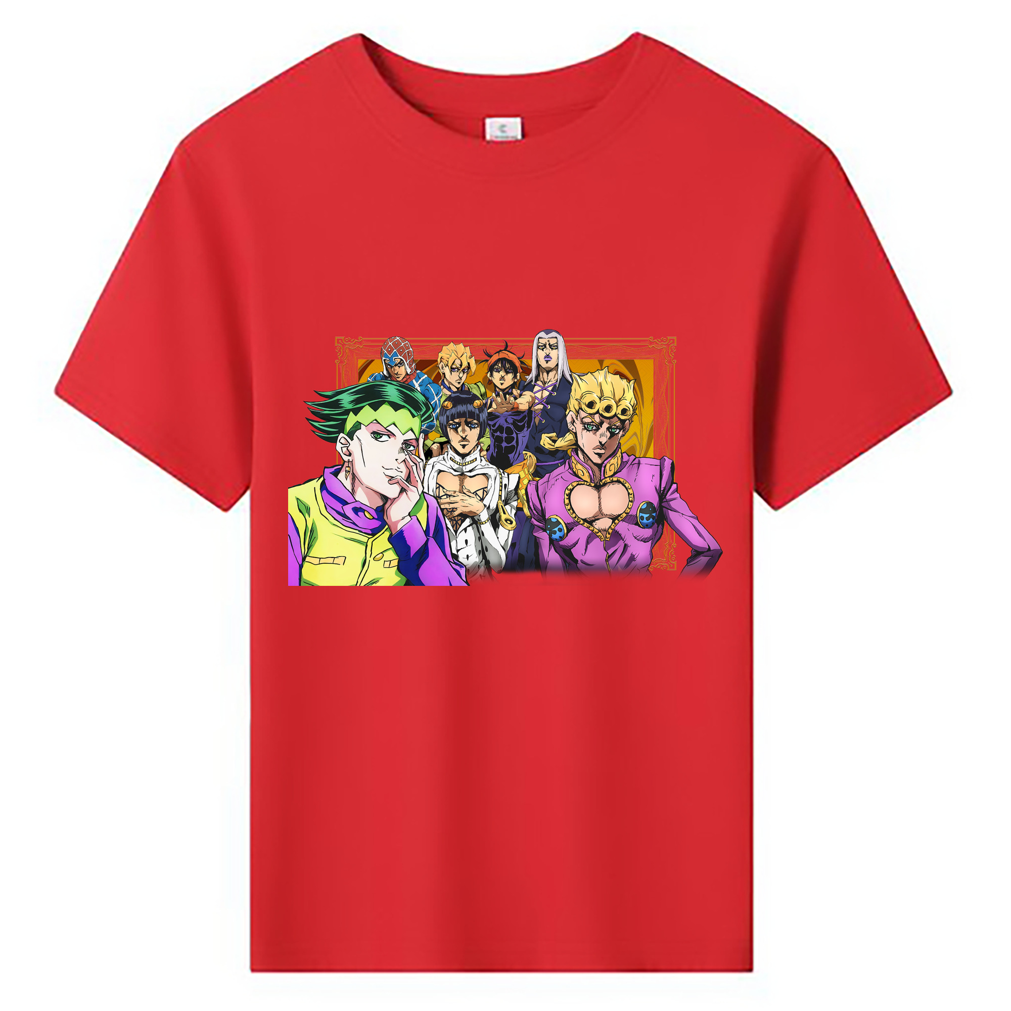 （画像用） ジョジョの奇妙な冒険 ジョルノ?ジョバァーナ JoJo's Bizarre Adventure Giorno Giovanna 綿100％キッズTシャツ（フロントプリント）