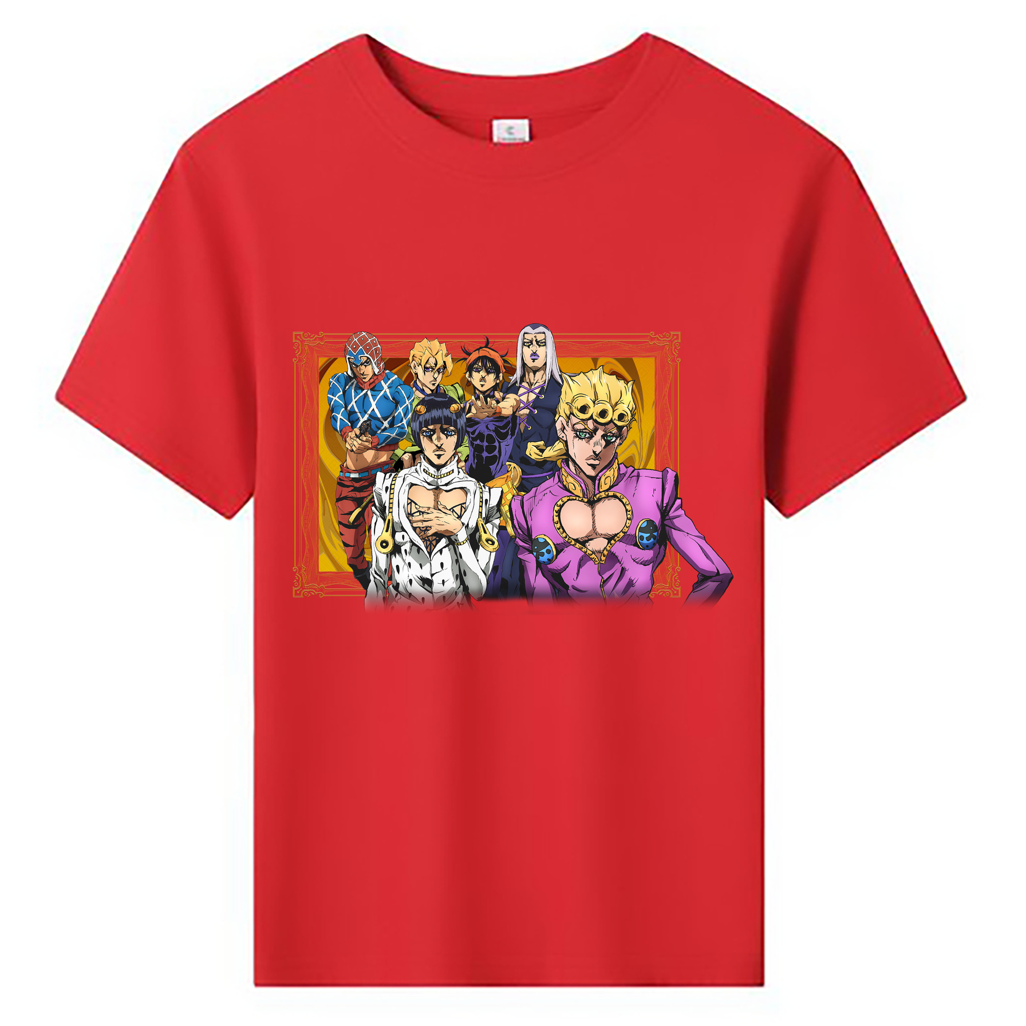 （画像用） ジョジョの奇妙な冒険 ジョルノ?ジョバァーナ JoJo's Bizarre Adventure Giorno Giovanna 綿100％キッズTシャツ（フロントプリント）