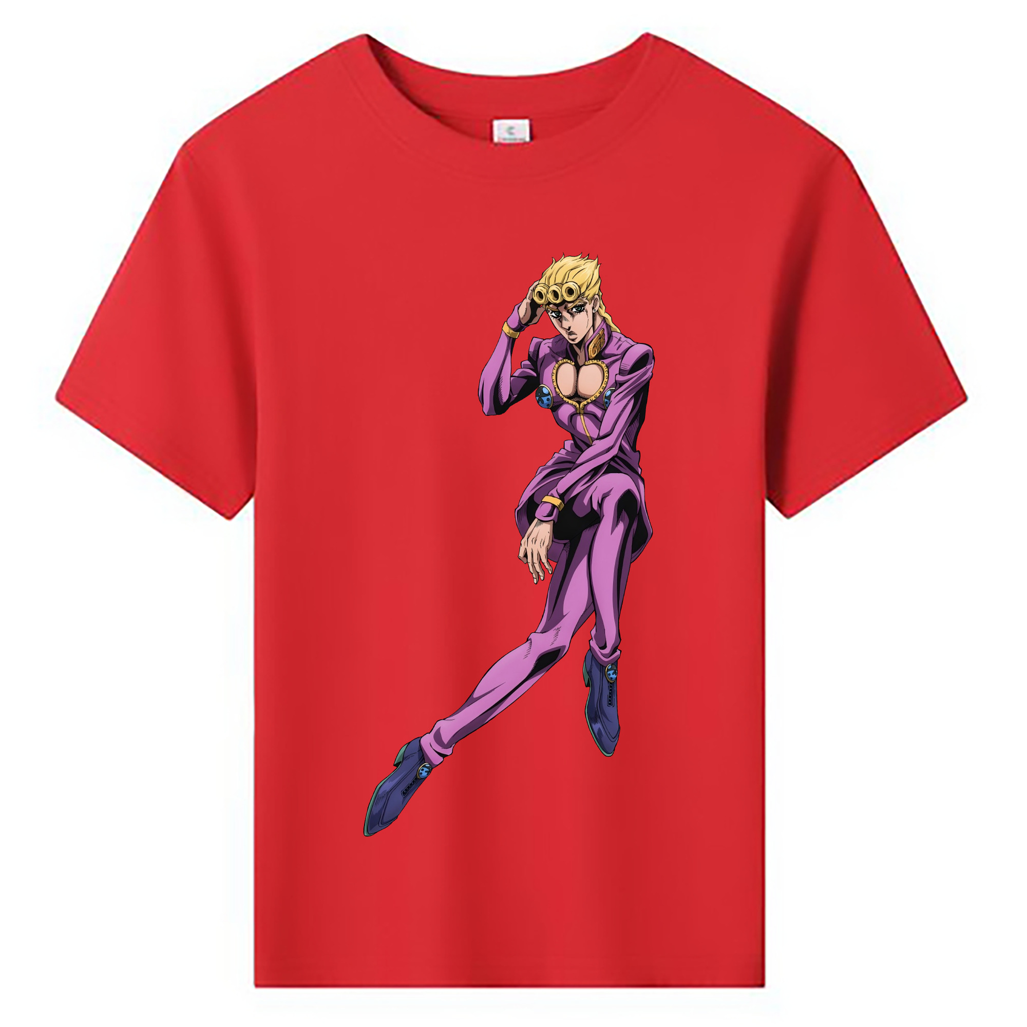 （画像用） ジョジョの奇妙な冒険 ジョルノ?ジョバァーナ JoJo's Bizarre Adventure Giorno Giovanna 綿100％キッズTシャツ（フロントプリント）