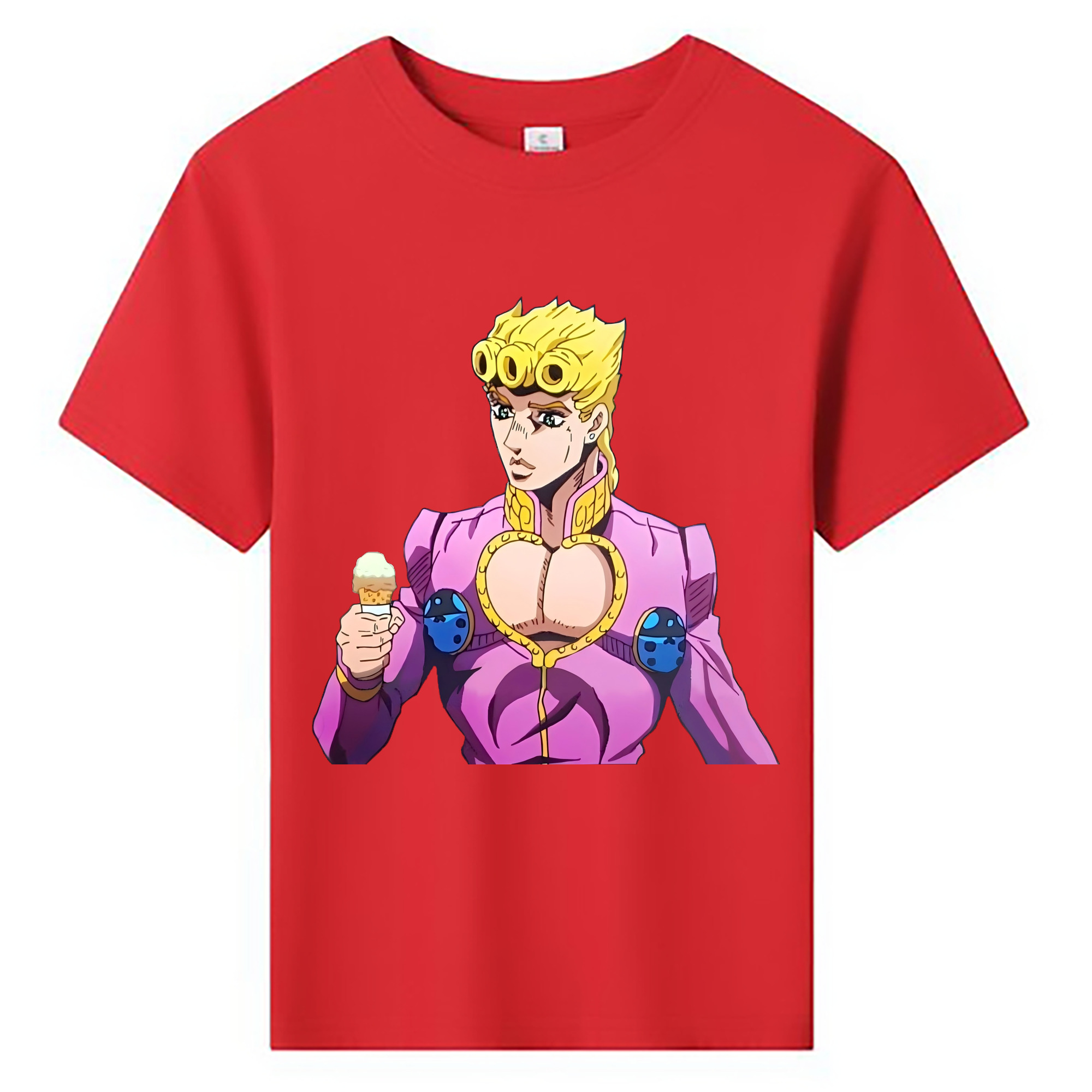 （画像用） ジョジョの奇妙な冒険 ジョルノ?ジョバァーナ JoJo's Bizarre Adventure Giorno Giovanna 綿100％キッズTシャツ（フロントプリント）