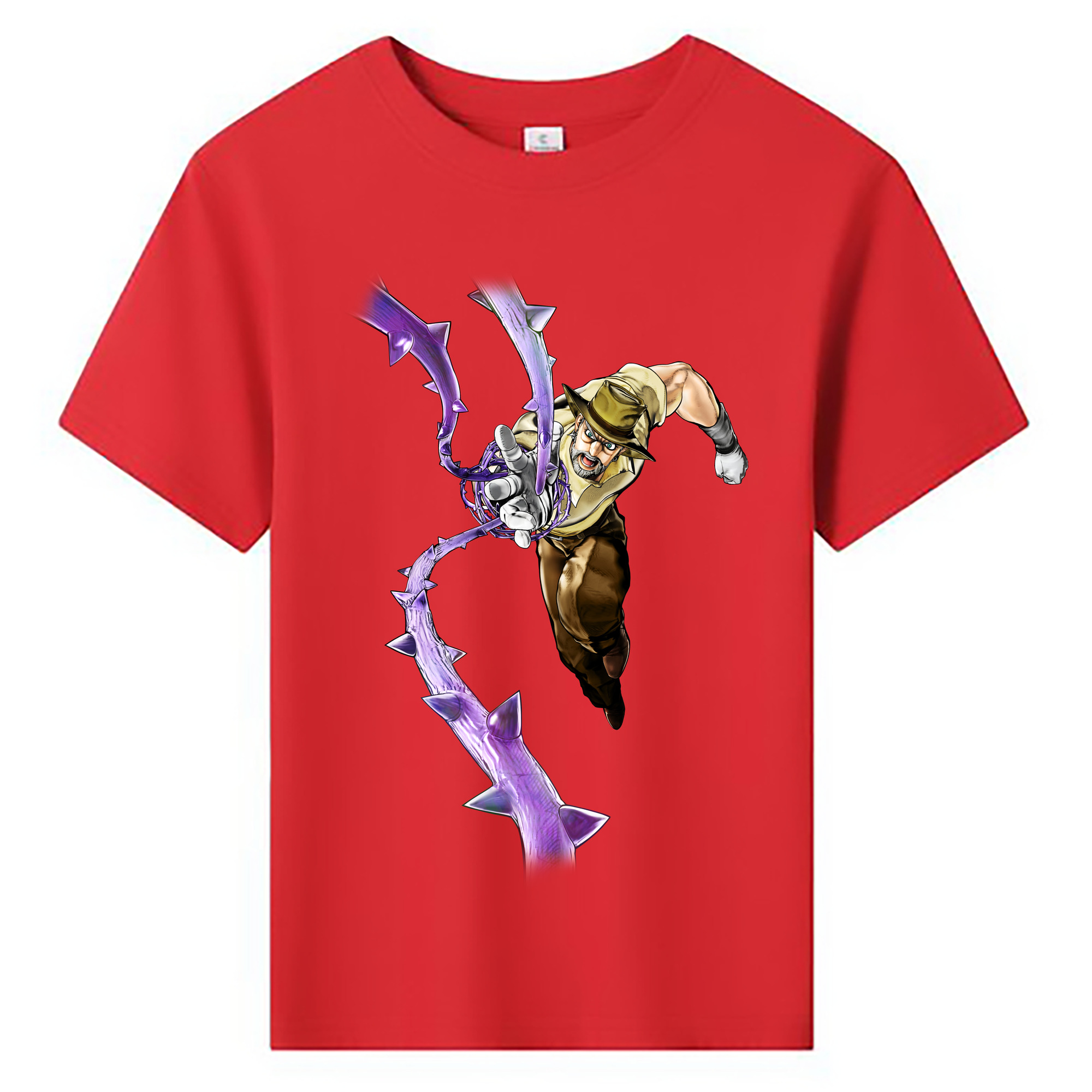 （画像用） ジョジョの奇妙な冒険 ジョセフ?ジョースター JoJo's Bizarre Adventure Joseph Joestar 綿100％キッズTシャツ（フロントプリント）