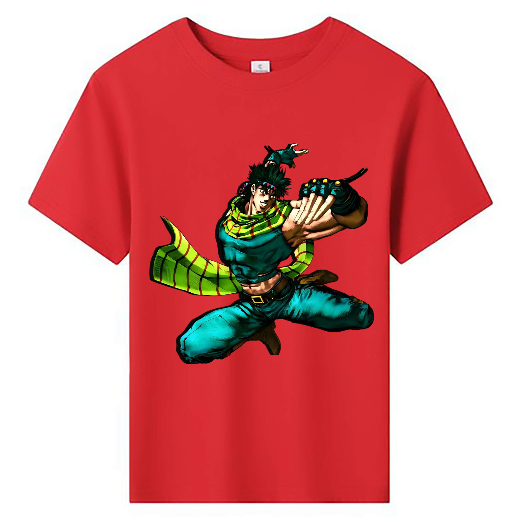 （画像用） ジョジョの奇妙な冒険 ジョセフ?ジョースター JoJo's Bizarre Adventure Joseph Joestar 綿100％キッズTシャツ（フロントプリント）