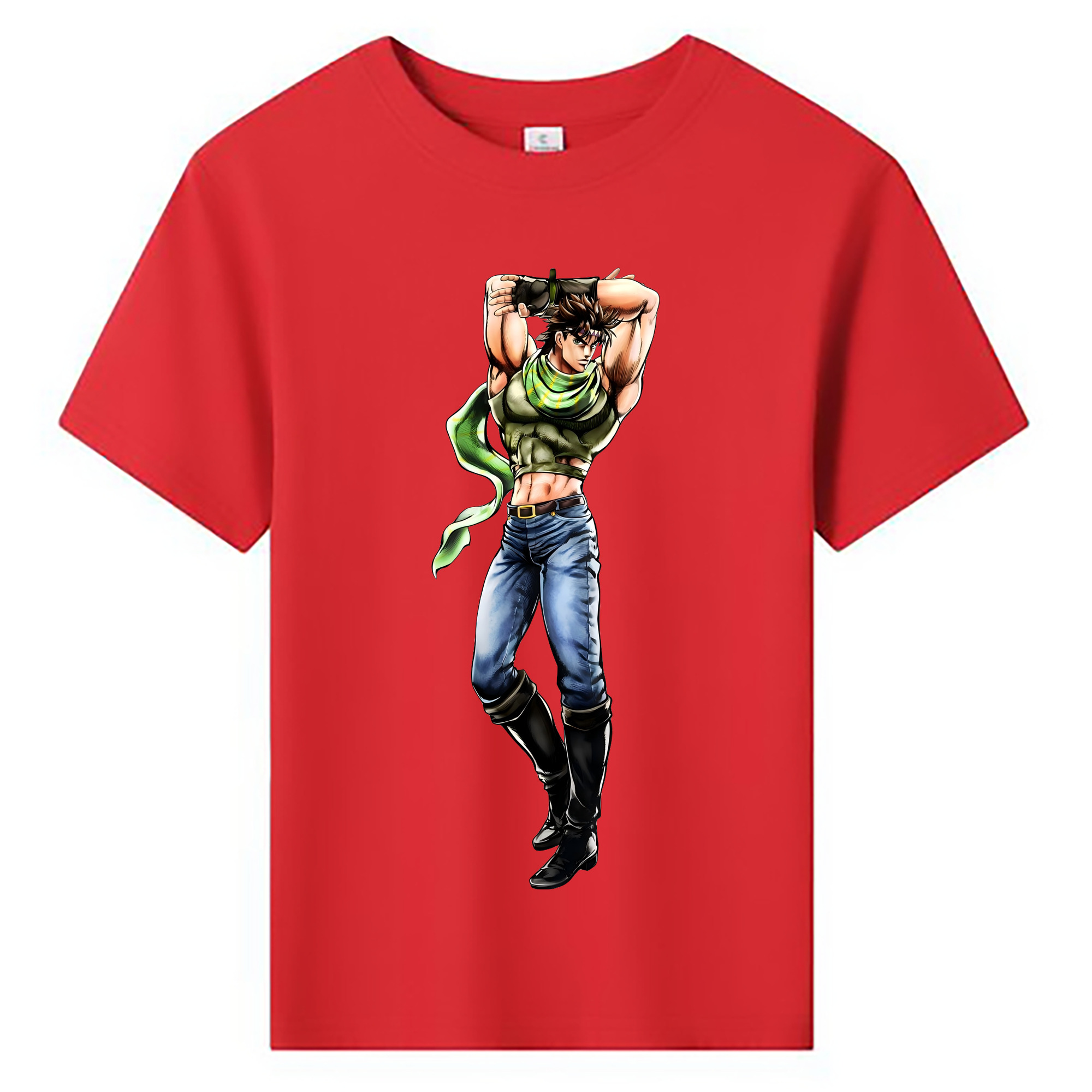 （画像用） ジョジョの奇妙な冒険 ジョセフ?ジョースター JoJo's Bizarre Adventure Joseph Joestar 綿100％キッズTシャツ（フロントプリント）