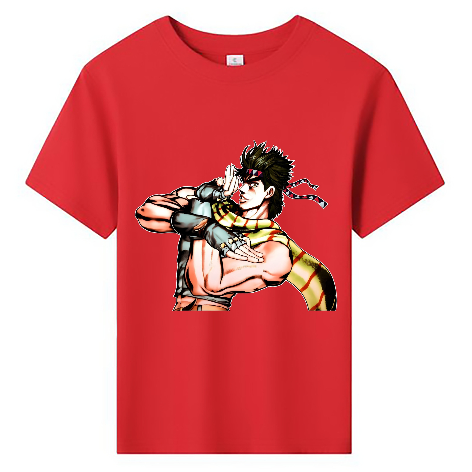 （画像用） ジョジョの奇妙な冒険 ジョセフ?ジョースター JoJo's Bizarre Adventure Joseph Joestar 綿100％キッズTシャツ（フロントプリント）