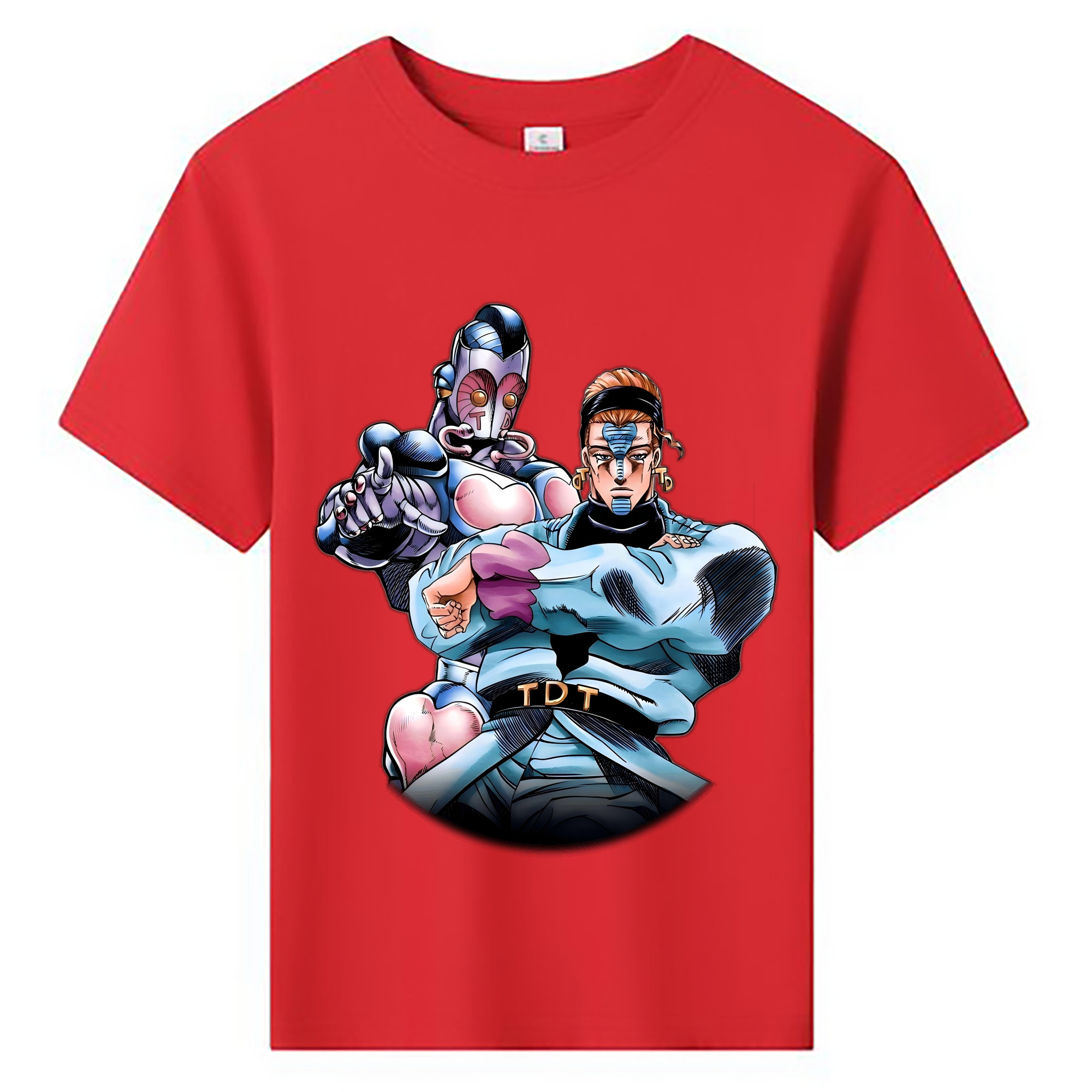 （画像用） ジョジョの奇妙な冒険 ひがしかた じょうすけ JoJo's Bizarre Adventure Higashikata Josuke 綿100％キッズTシャツ（フロントプリント）