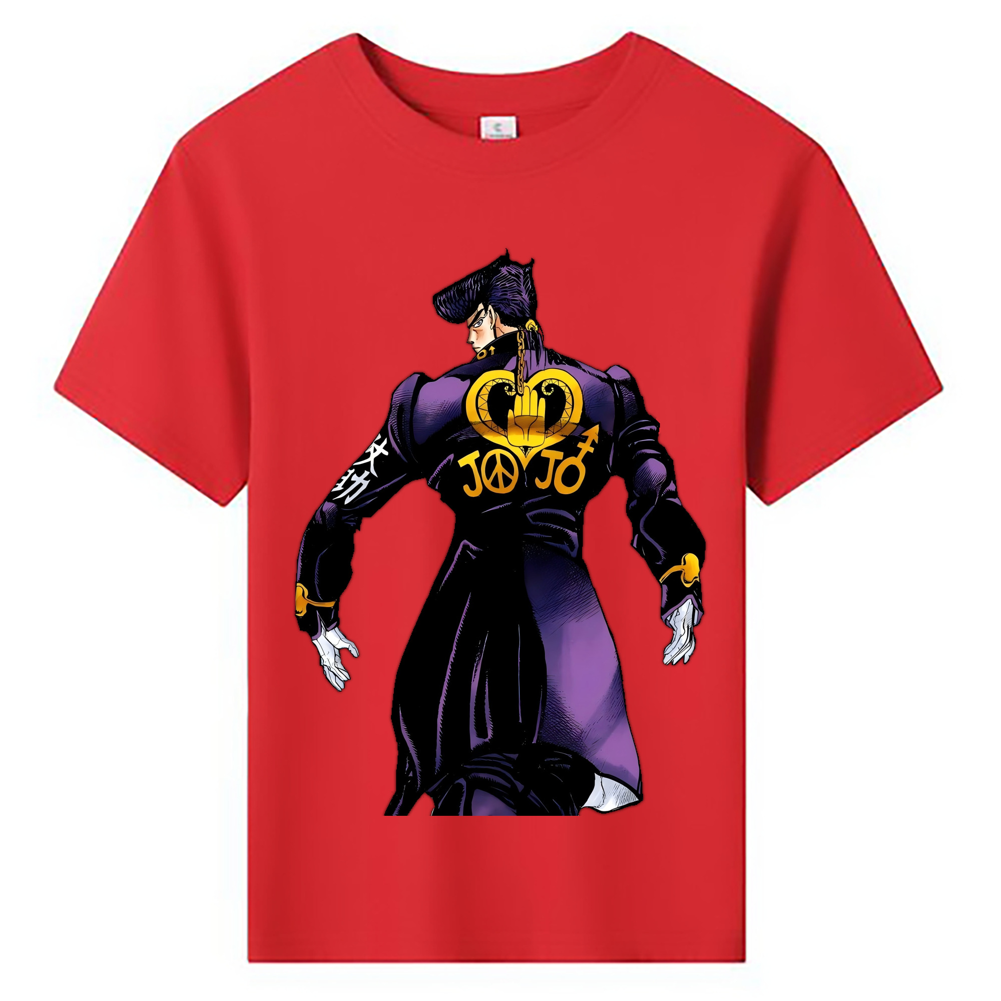 （画像用） ジョジョの奇妙な冒険 ひがしかた じょうすけ JoJo's Bizarre Adventure Higashikata Josuke 綿100％キッズTシャツ（フロントプリント）