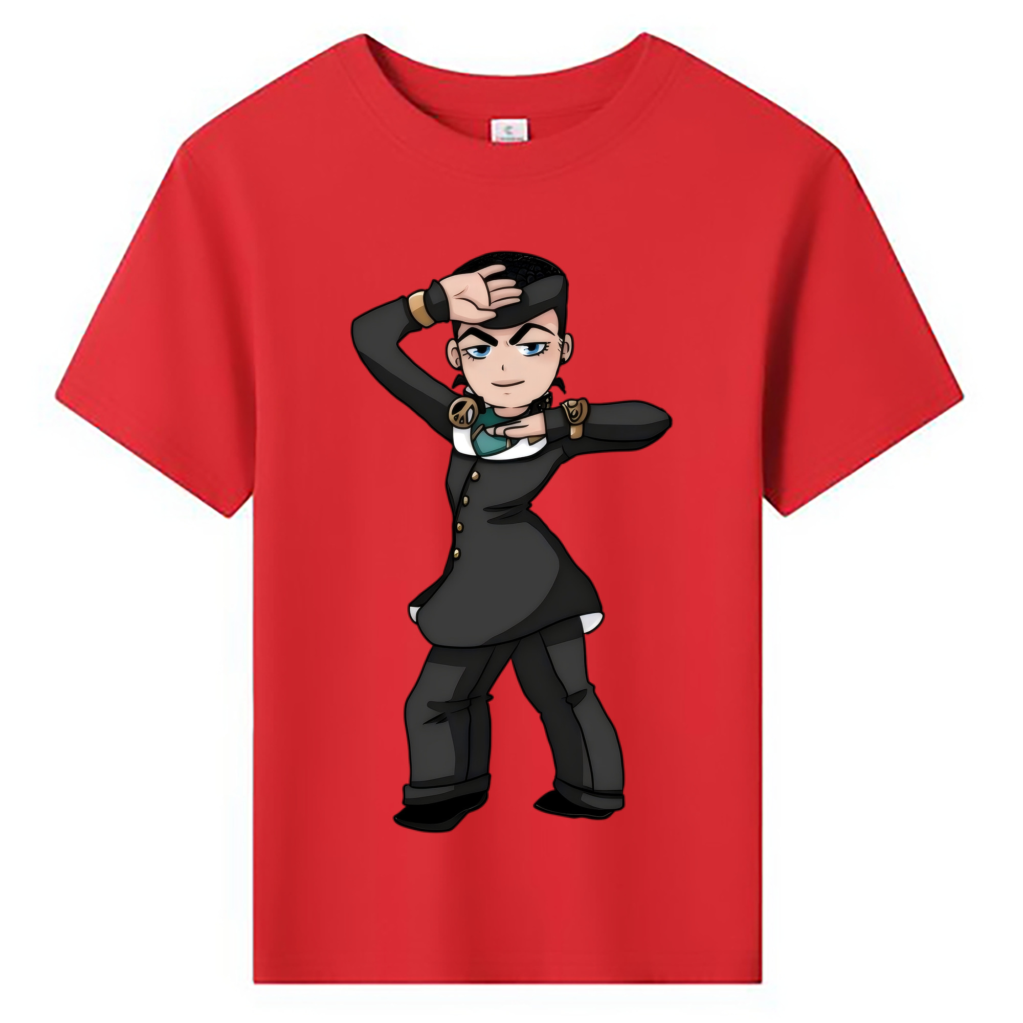 （画像用） ジョジョの奇妙な冒険 ひがしかた じょうすけ JoJo's Bizarre Adventure Higashikata Josuke 綿100％キッズTシャツ（フロントプリント）