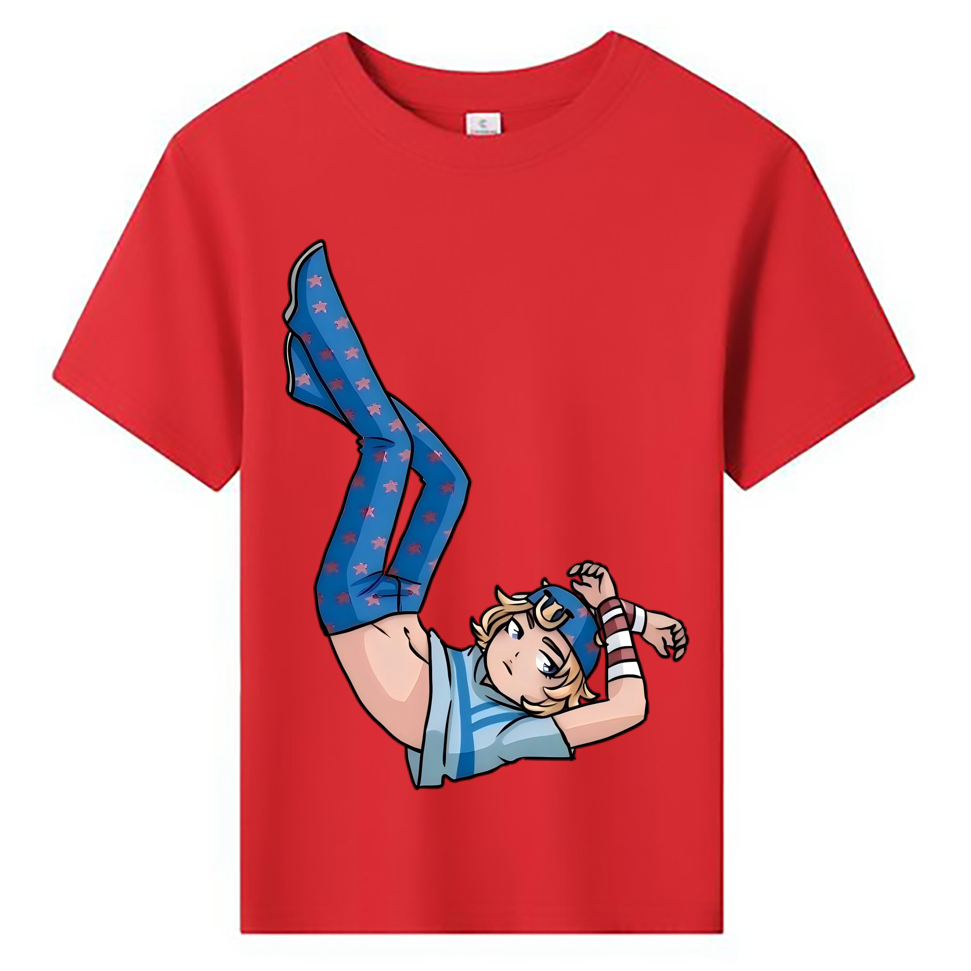 （画像用） ジョジョの奇妙な冒険 グイード?ミスタ JoJo's Bizarre Adventure Guido Mista 綿100％キッズTシャツ（フロントプリント）