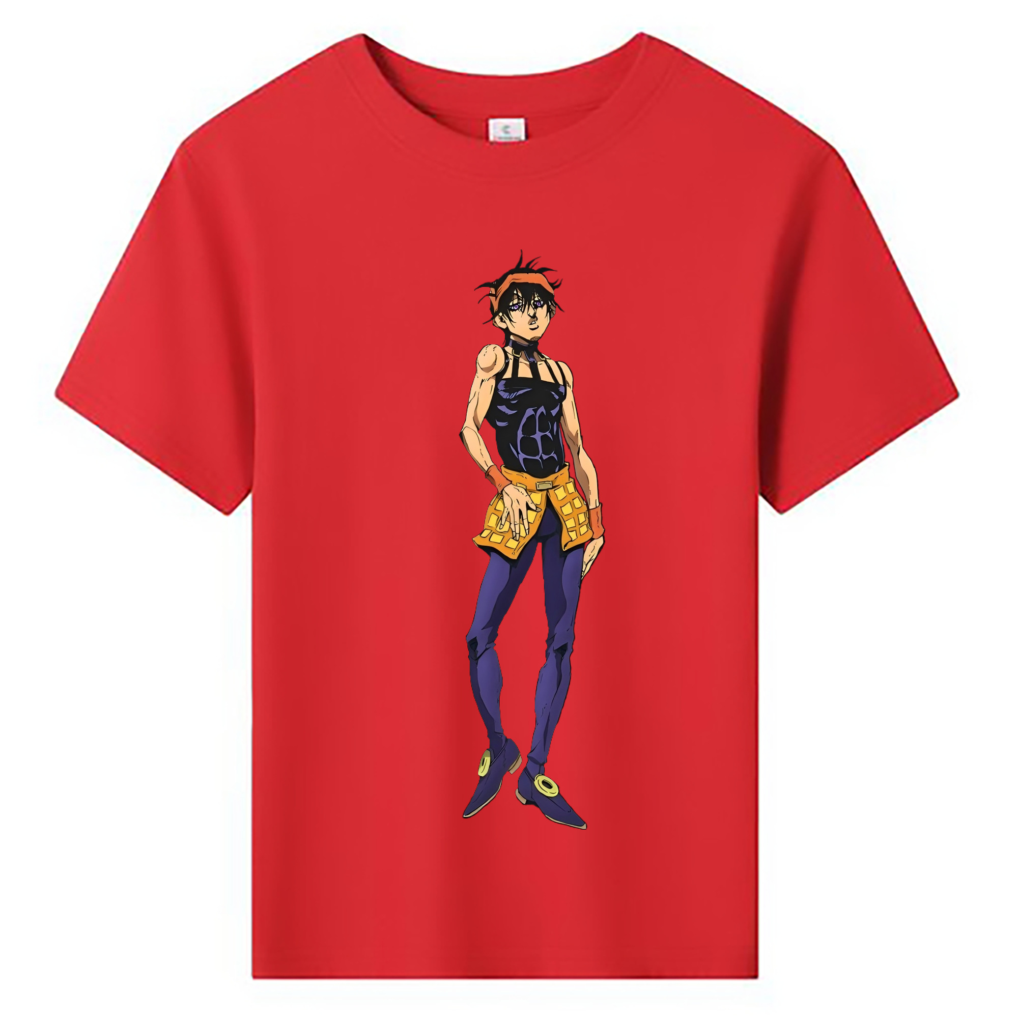 （画像用） ジョジョの奇妙な冒険 ナランチャ?ギルガ JoJo's Bizarre Adventure Narancia Ghirga 綿100％キッズTシャツ（フロントプリント）