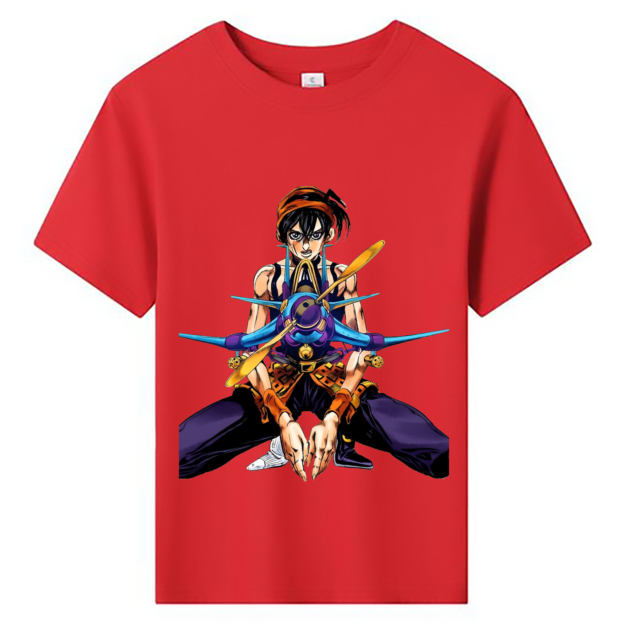 （画像用） ジョジョの奇妙な冒険 ナランチャ?ギルガ JoJo's Bizarre Adventure Narancia Ghirga 綿100％キッズTシャツ（フロントプリント）