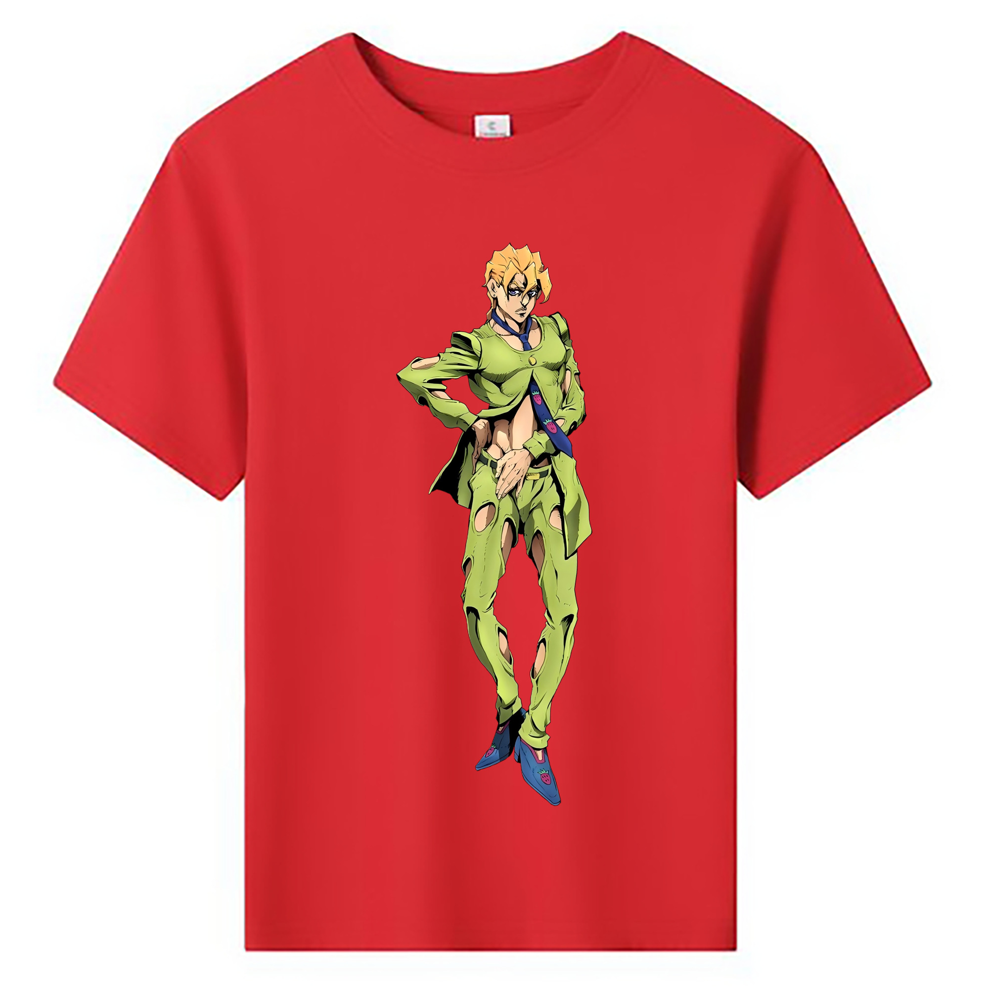 （画像用） ジョジョの奇妙な冒険 パンナコッタ?フー JoJo's Bizarre Adventure Pannacotta Fugo 綿100％キッズTシャツ（フロントプリント）