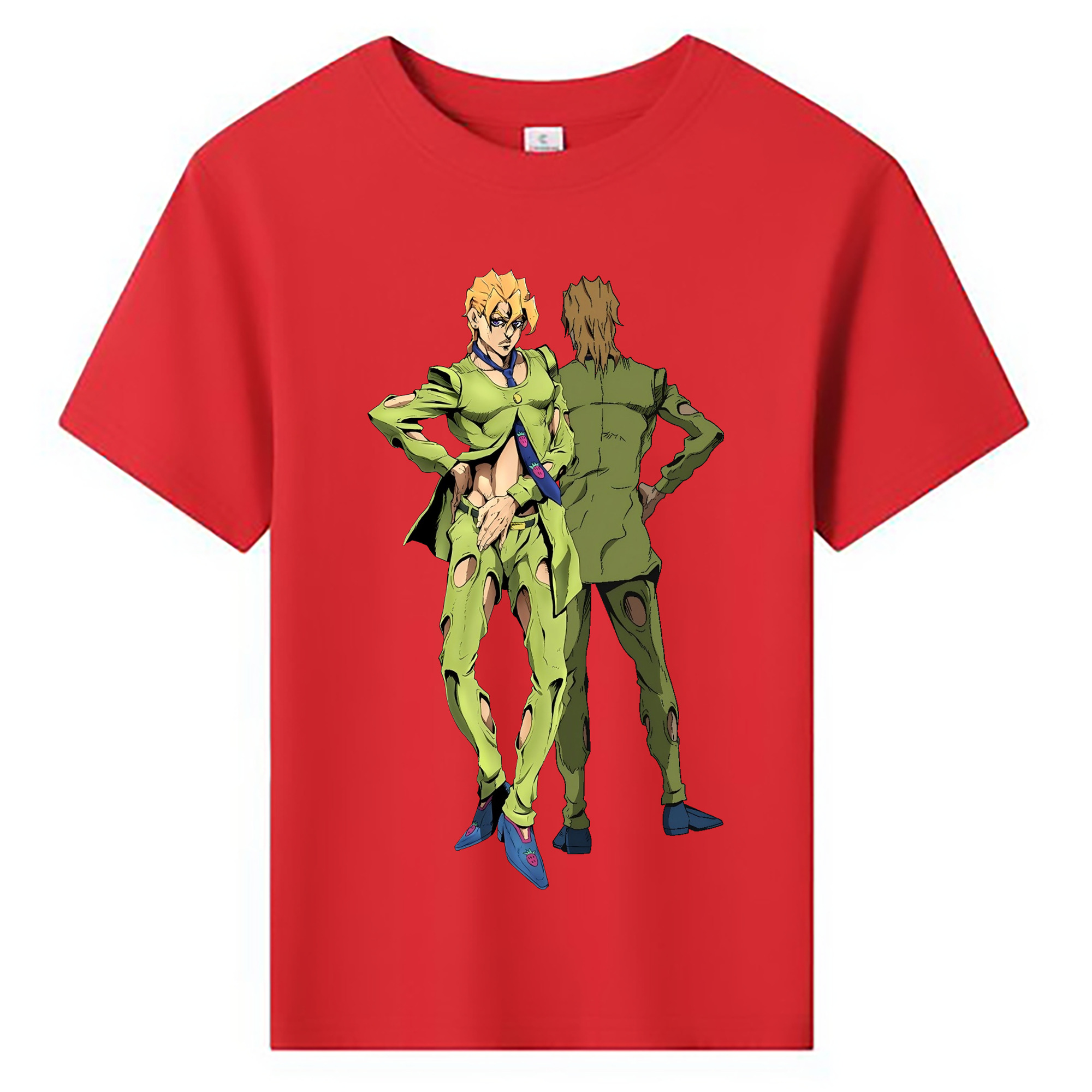 （画像用） ジョジョの奇妙な冒険 パンナコッタ?フー JoJo's Bizarre Adventure Pannacotta Fugo 綿100％キッズTシャツ（フロントプリント）