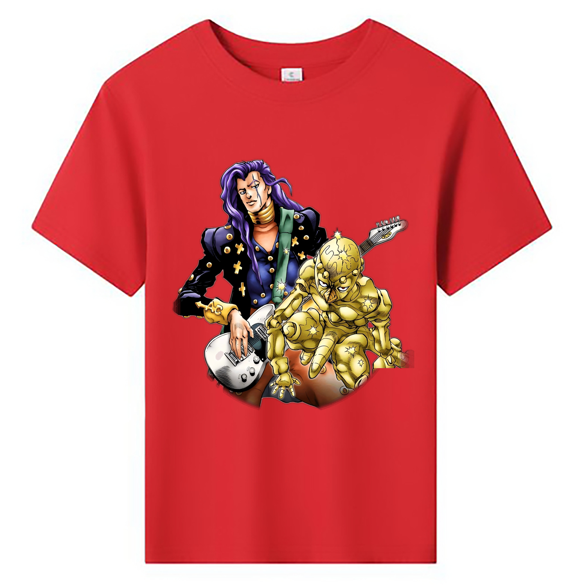 （画像用） ジョジョの奇妙な冒険 おといし あきら JoJo's Bizarre Adventure Akira Otoishi 綿100％キッズTシャツ（フロントプリント）