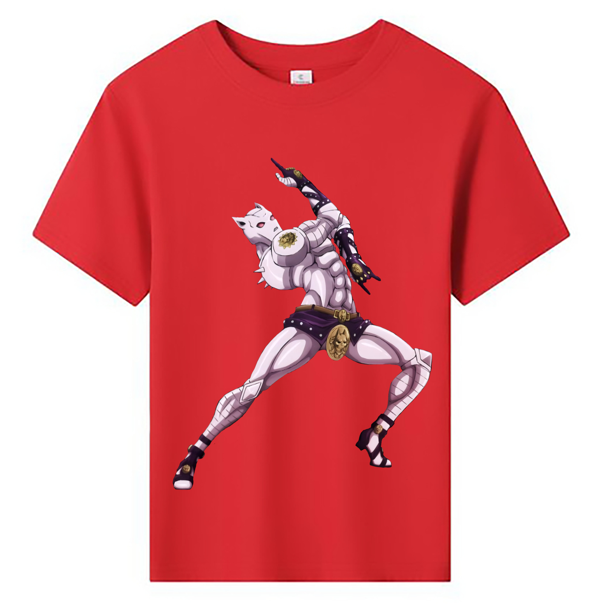 （画像用） ジョジョの奇妙な冒険 きら よしかげ JoJo's Bizarre Adventure Kira Yoshikage 綿100％キッズTシャツ（フロントプリント）