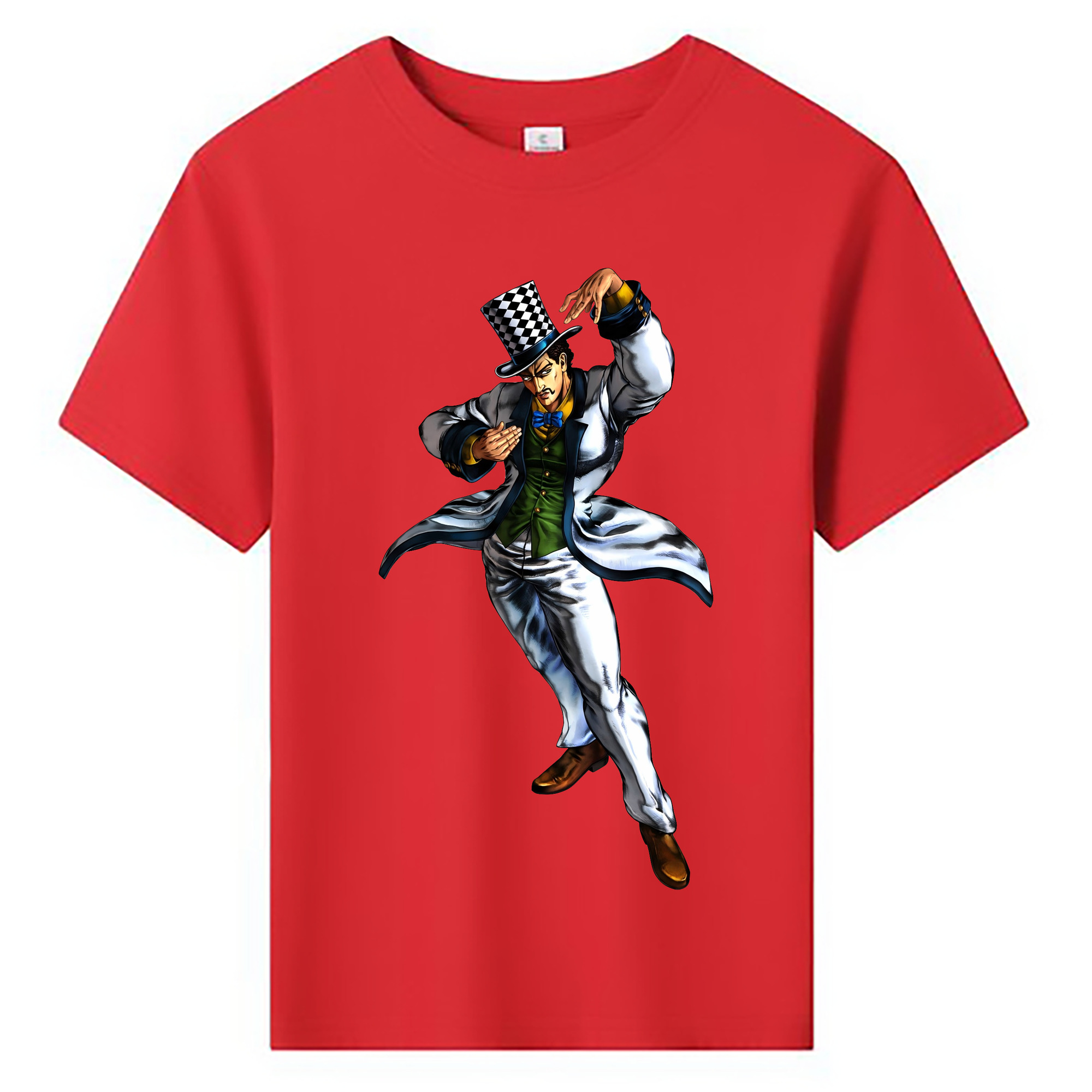 （画像用） ジョジョの奇妙な冒険 ウィル?アントニオ?ツェペリ JoJo's Bizarre Adventure Will Anthonio Zeppeli 綿100％キッズTシャツ（フロントプリント）