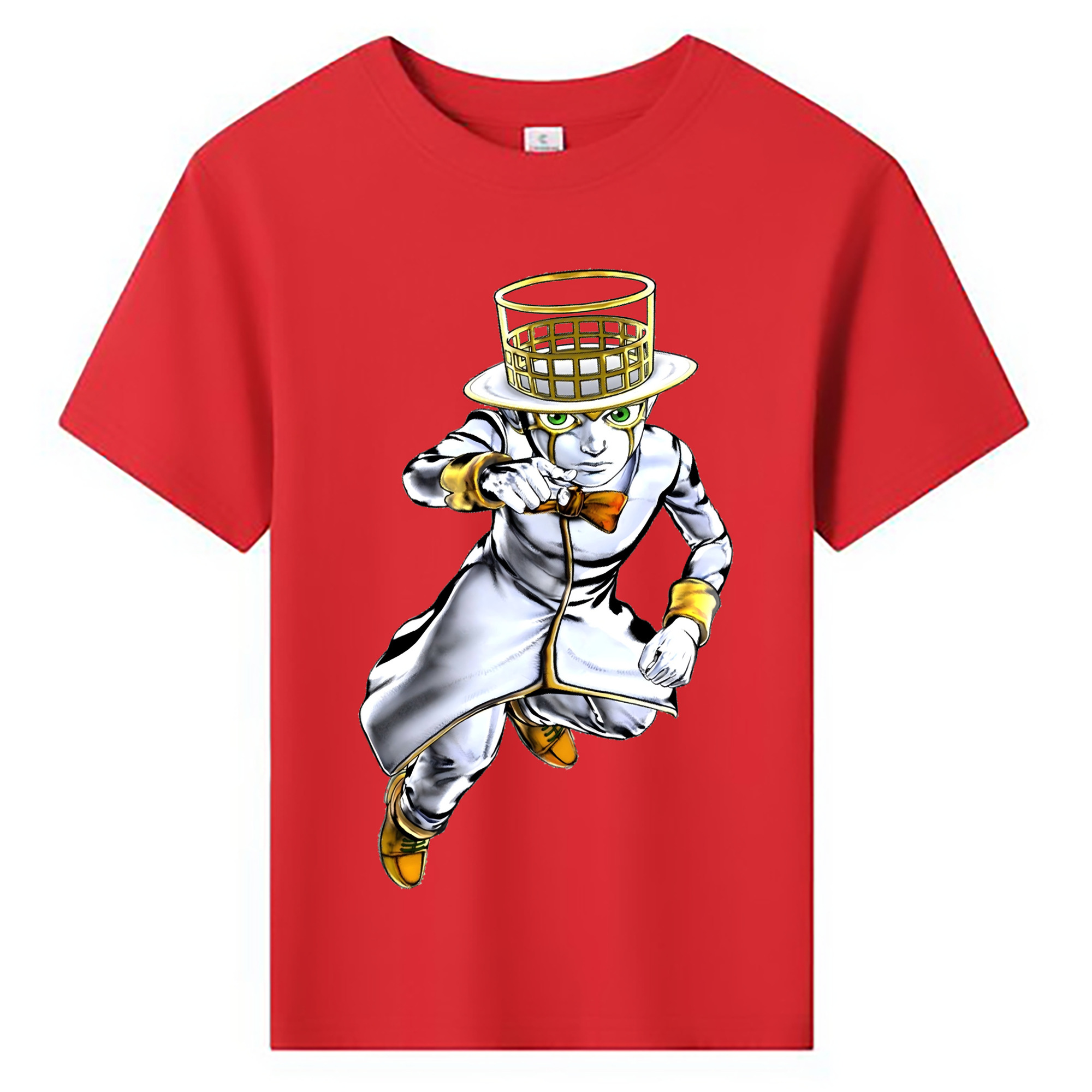 （画像用） ジョジョの奇妙な冒険 岸辺 露伴（きしべ ろはん） JoJo's Bizarre Adventure Rohan Kishibe 綿100％キッズTシャツ（フロントプリント）