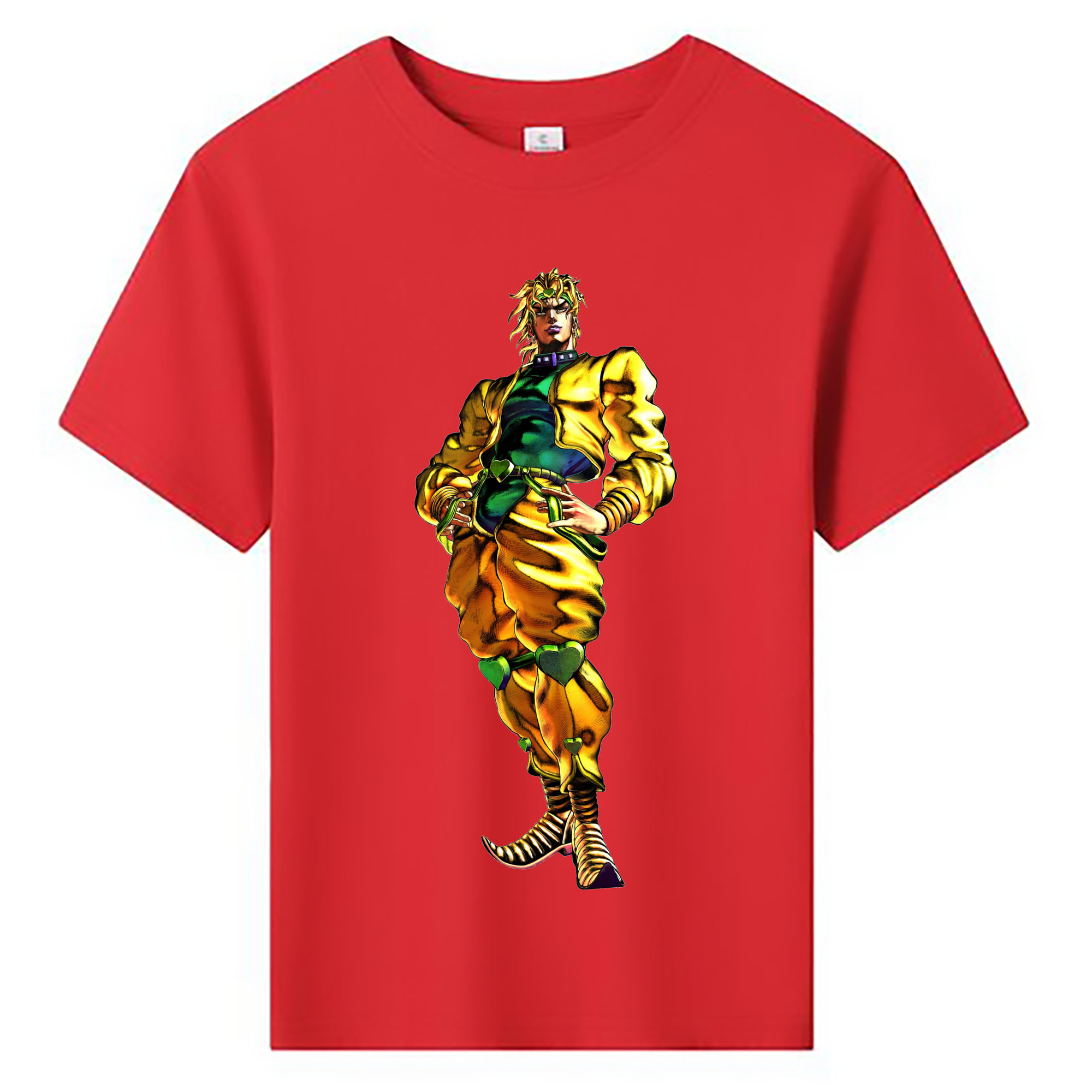 （画像用） ジョジョの奇妙な冒険 ディオ?ブランドー JoJo's Bizarre Adventure Dio Brando 綿100％キッズTシャツ（フロントプリント）