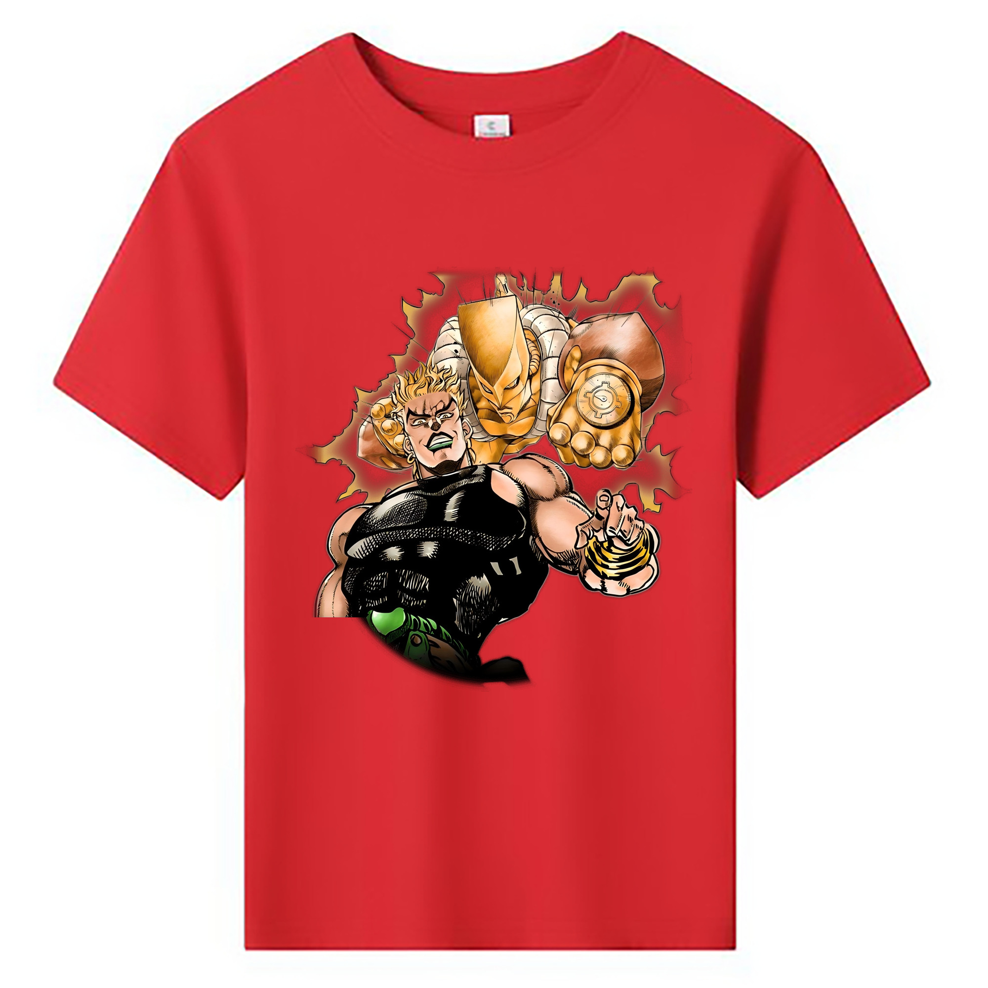 （画像用） ジョジョの奇妙な冒険 ディオ?ブランドー JoJo's Bizarre Adventure Dio Brando 綿100％キッズTシャツ（フロントプリント）