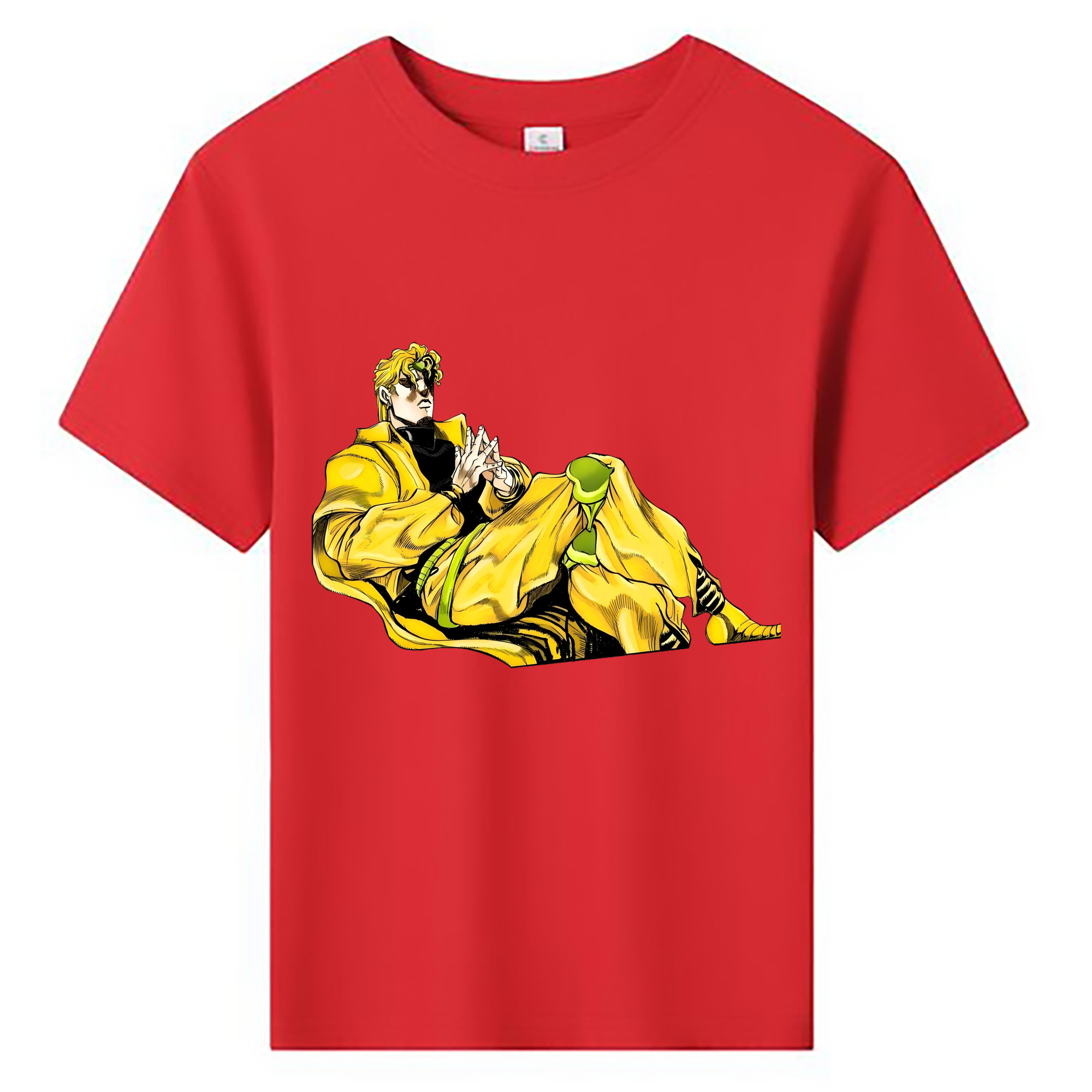 （画像用） ジョジョの奇妙な冒険 ディオ?ブランドー JoJo's Bizarre Adventure Dio Brando 綿100％キッズTシャツ（フロントプリント）