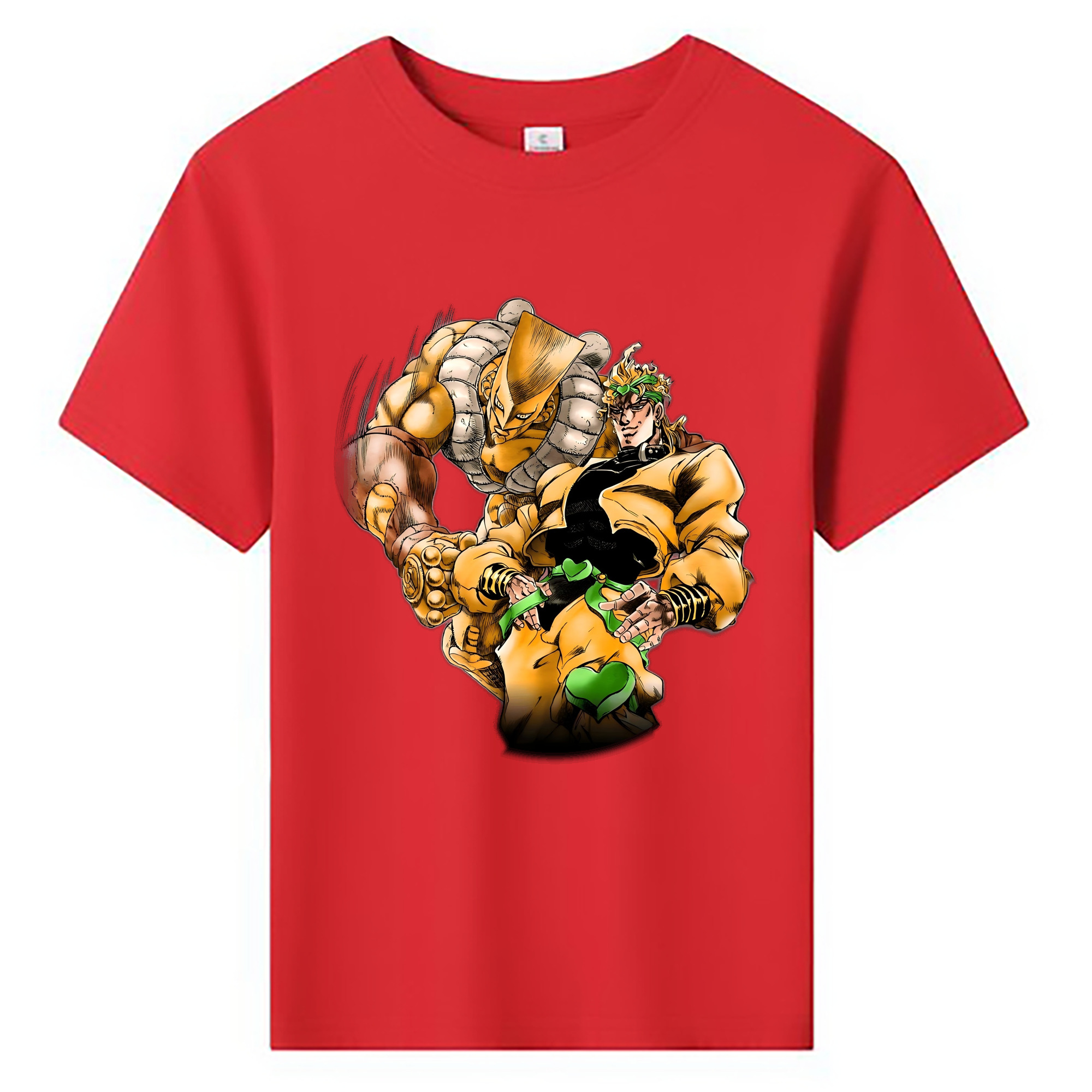 （画像用） ジョジョの奇妙な冒険 ディオ?ブランドー JoJo's Bizarre Adventure Dio Brando 綿100％キッズTシャツ（フロントプリント）