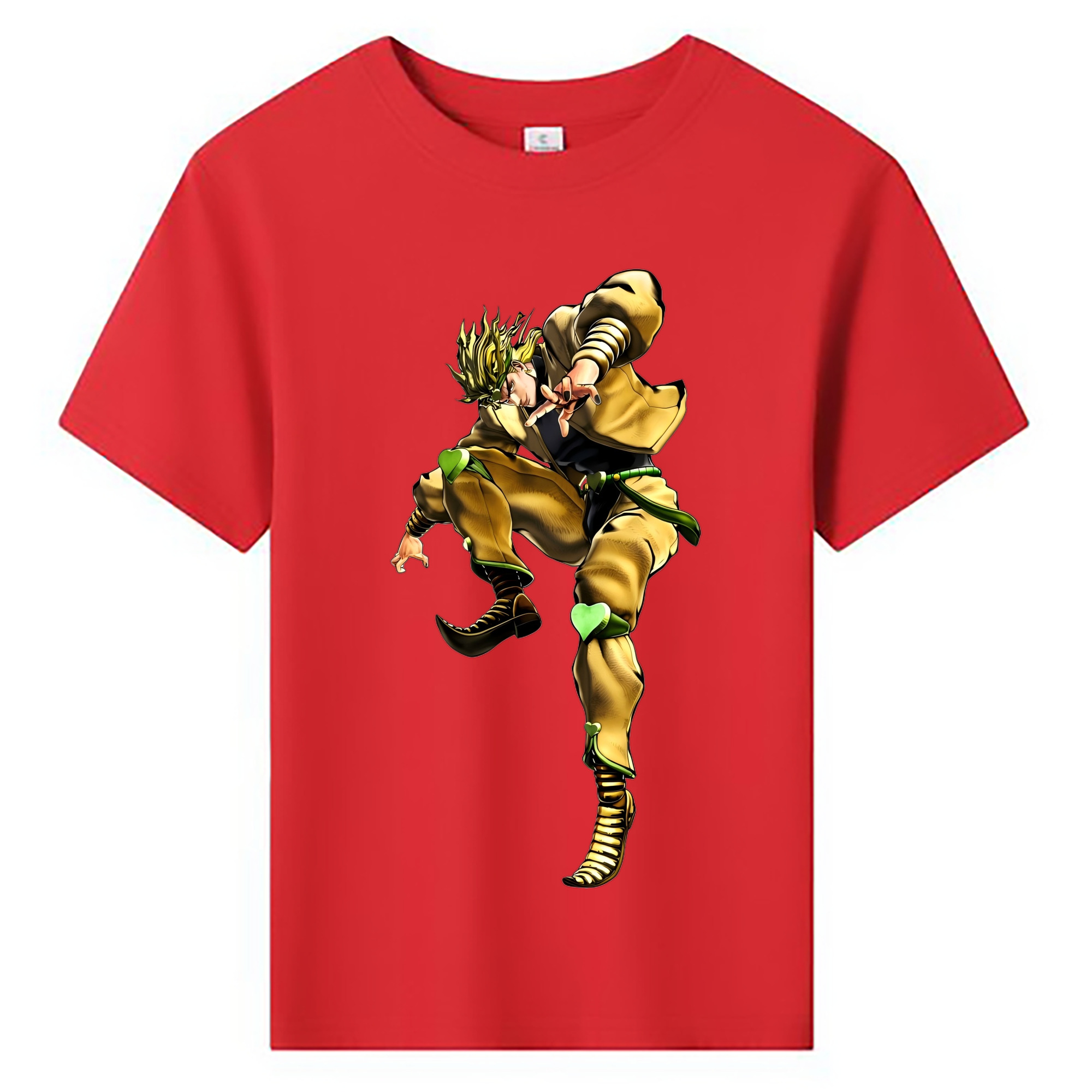 （画像用） ジョジョの奇妙な冒険 ディオ?ブランドー JoJo's Bizarre Adventure Dio Brando 綿100％キッズTシャツ（フロントプリント）