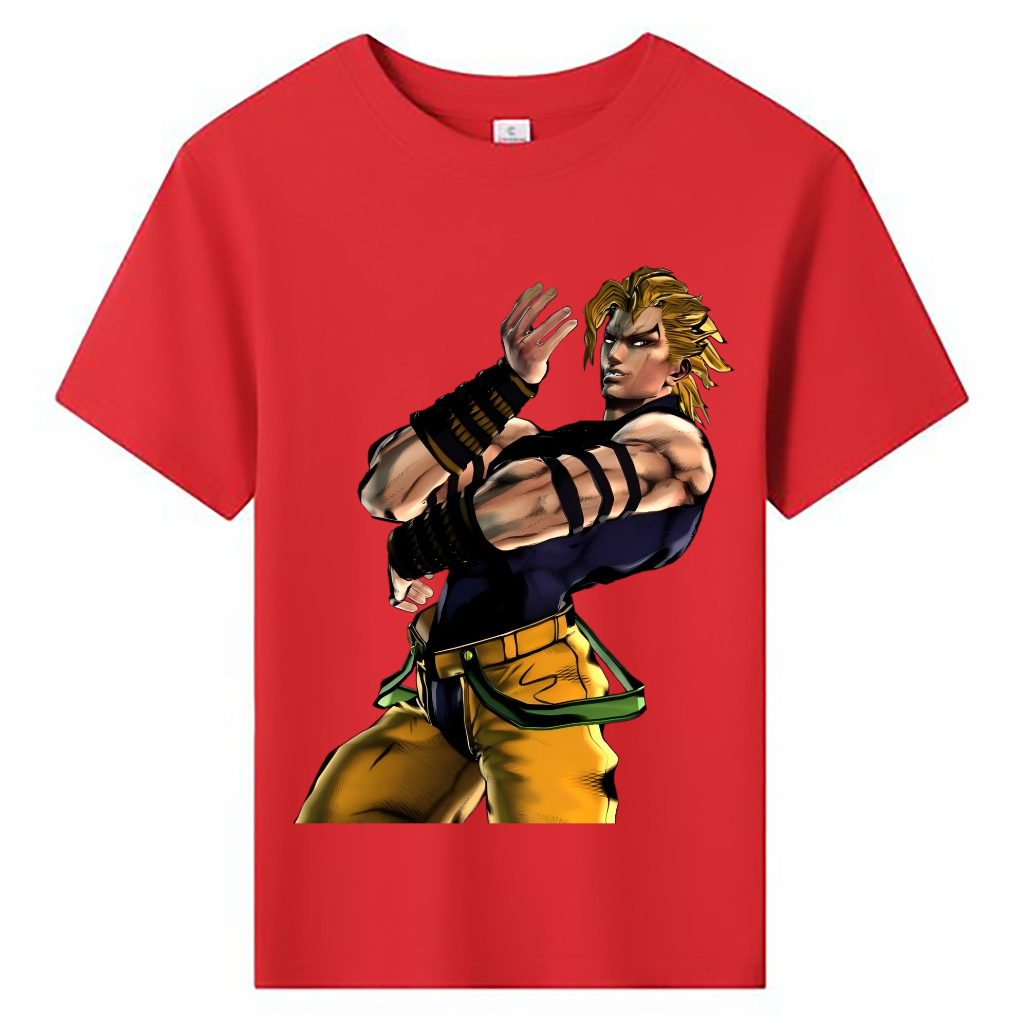 （画像用） ジョジョの奇妙な冒険 ディオ?ブランドー JoJo's Bizarre Adventure Dio Brando 綿100％キッズTシャツ（フロントプリント）
