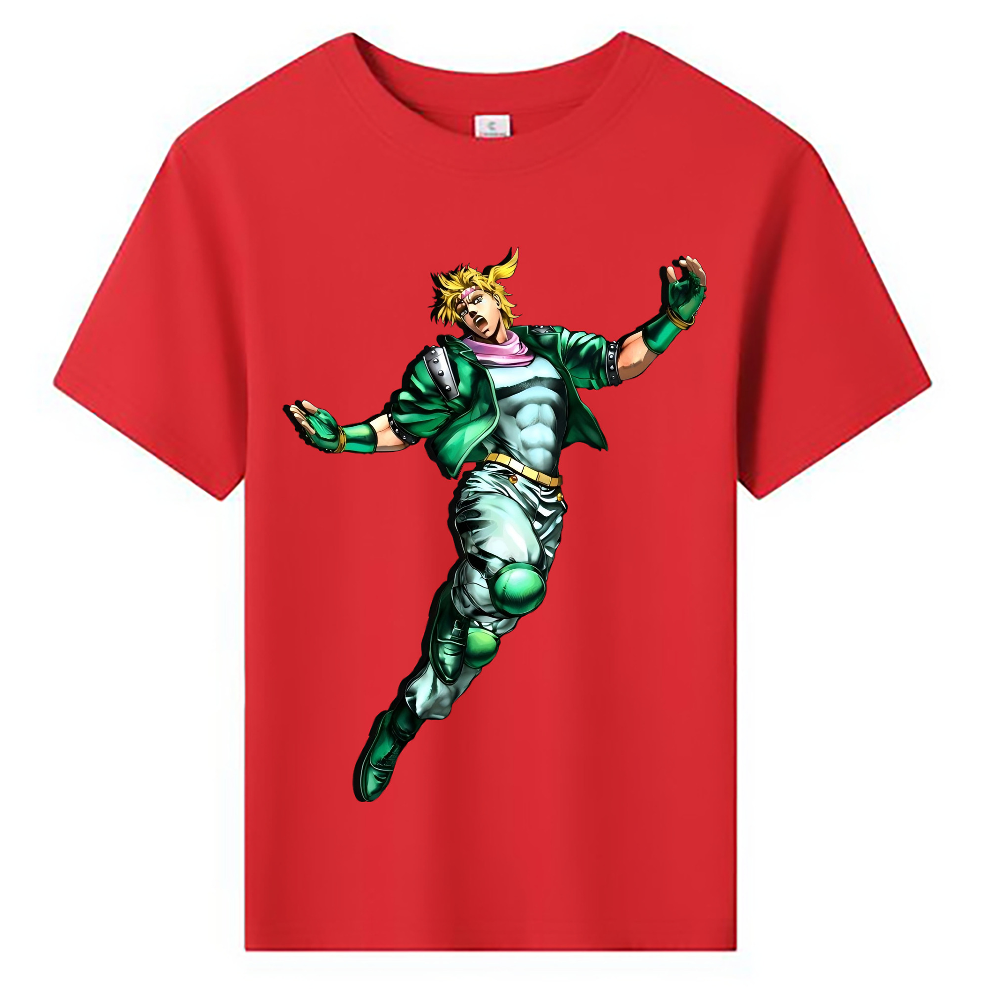 （画像用） ジョジョの奇妙な冒険 ディオ?ブランドー JoJo's Bizarre Adventure Dio Brando 綿100％キッズTシャツ（フロントプリント）