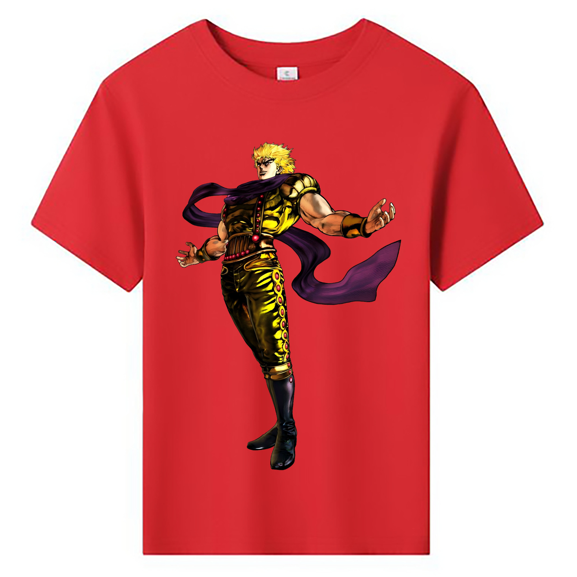（画像用） ジョジョの奇妙な冒険 ディオ?ブランドー JoJo's Bizarre Adventure Dio Brando 綿100％キッズTシャツ（フロントプリント）