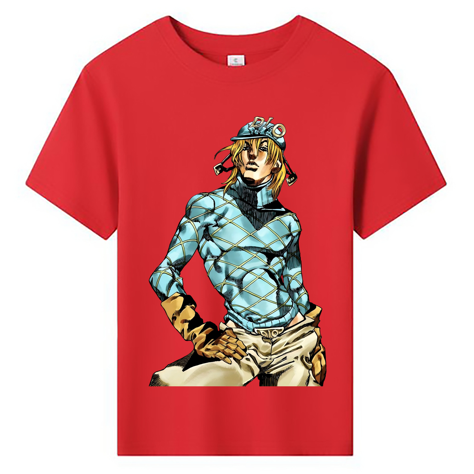 （画像用） ジョジョの奇妙な冒険 ディオ?ブランドー JoJo's Bizarre Adventure Dio Brando 綿100％キッズTシャツ（フロントプリント）