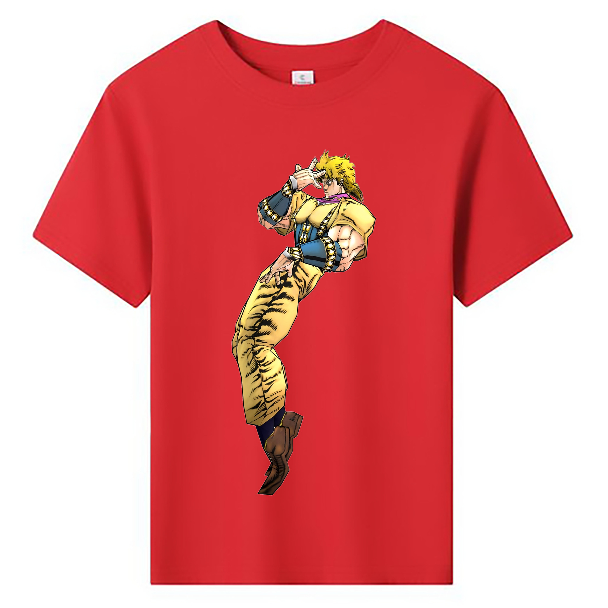 （画像用） ジョジョの奇妙な冒険 ディオ?ブランドー JoJo's Bizarre Adventure Dio Brando 綿100％キッズTシャツ（フロントプリント）