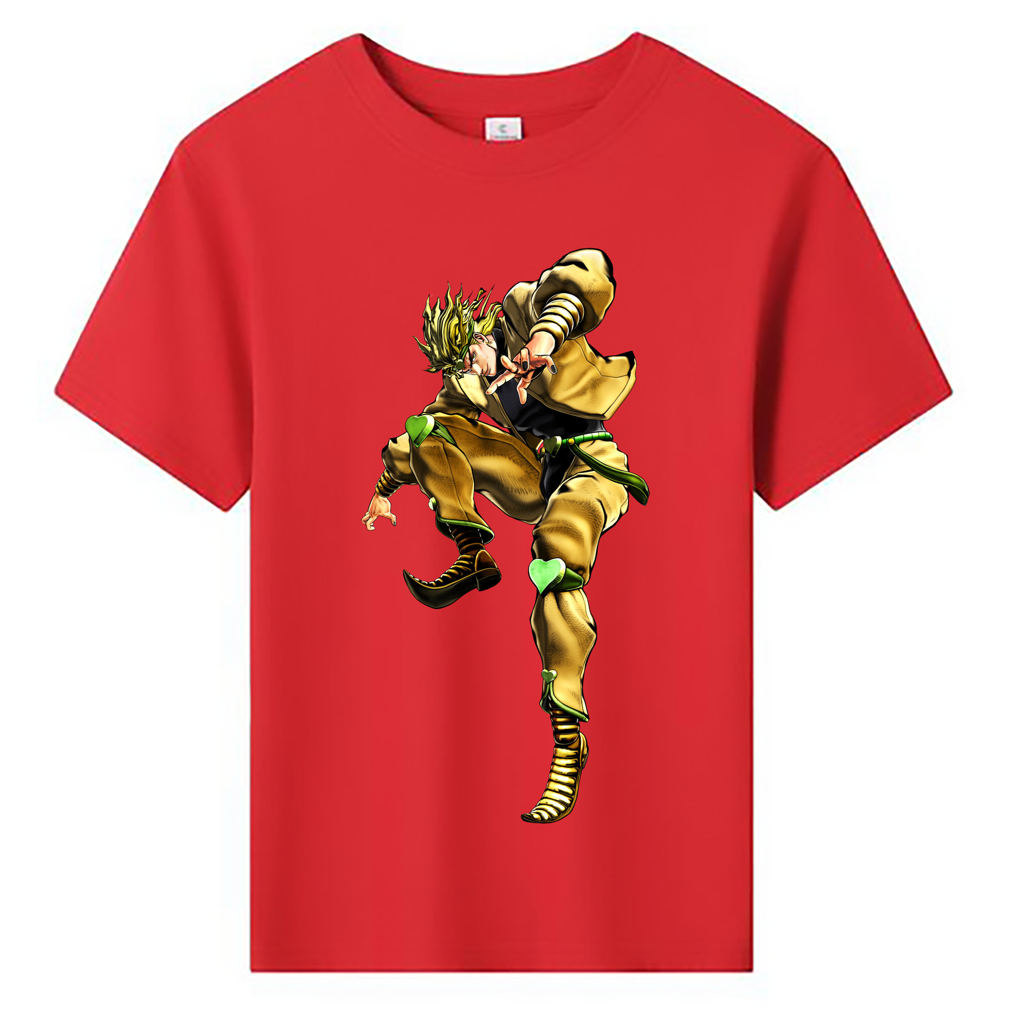 （画像用） ジョジョの奇妙な冒険 ディオ?ブランドー JoJo's Bizarre Adventure Dio Brando 綿100％キッズTシャツ（フロントプリント）