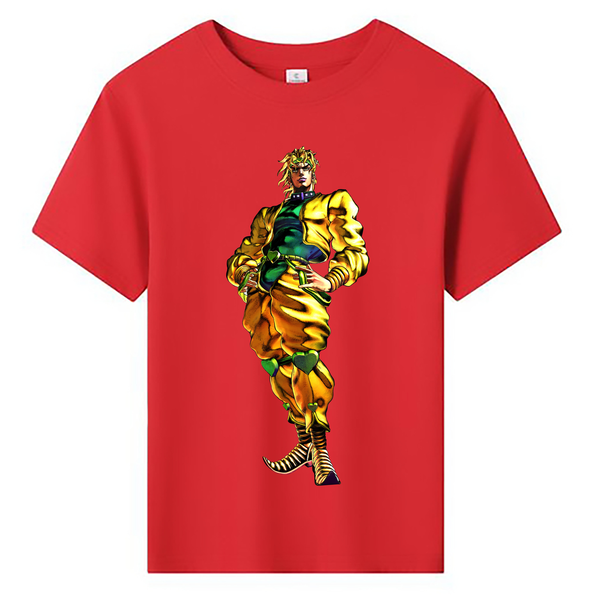 （画像用） ジョジョの奇妙な冒険 ディオ?ブランドー JoJo's Bizarre Adventure Dio Brando 綿100％キッズTシャツ（フロントプリント）
