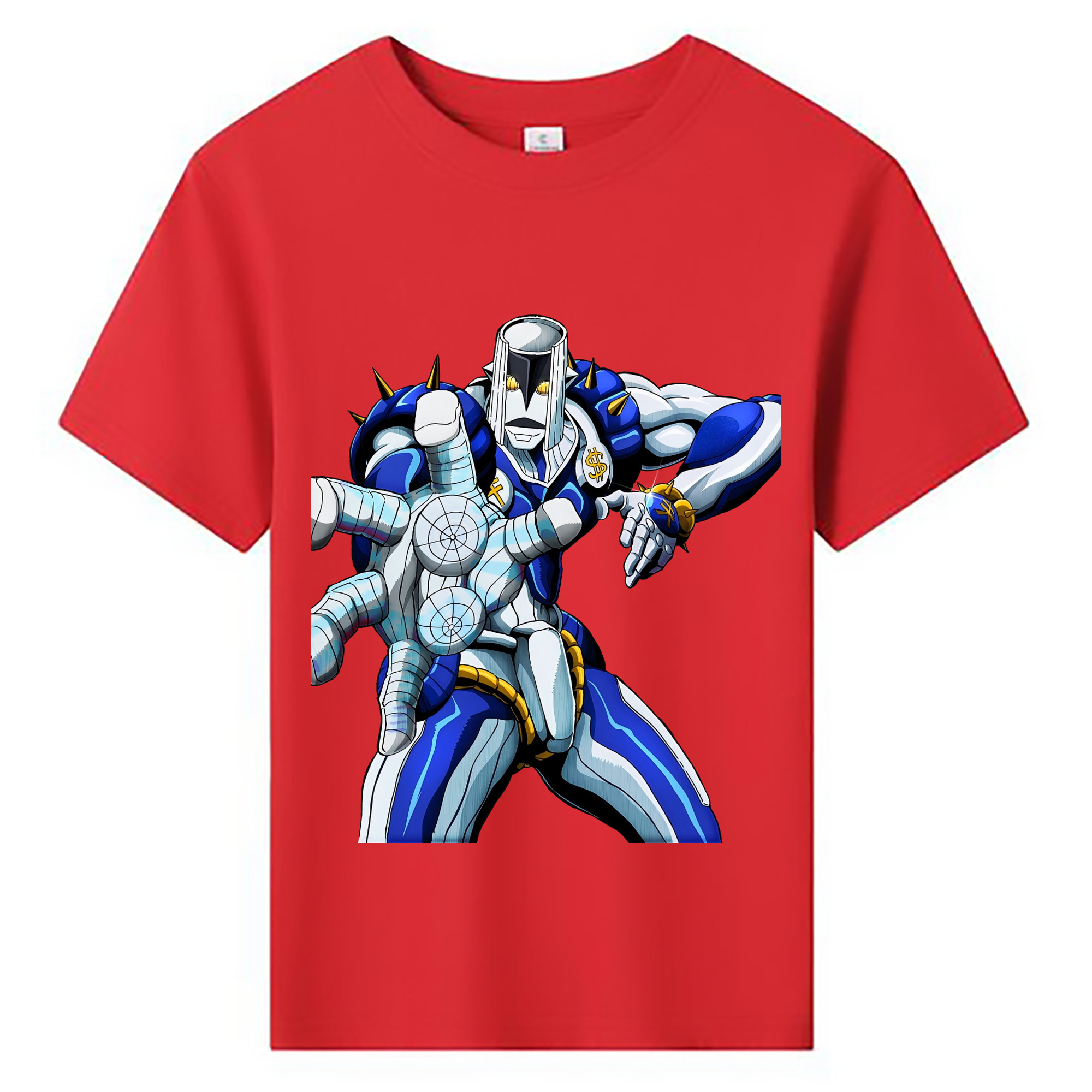 （画像用） ジョジョの奇妙な冒険 虹村億泰 にじむら おくやす JoJo's Bizarre Adventure Nijimura Okuyasu 綿100％キッズTシャツ（フロントプリント）