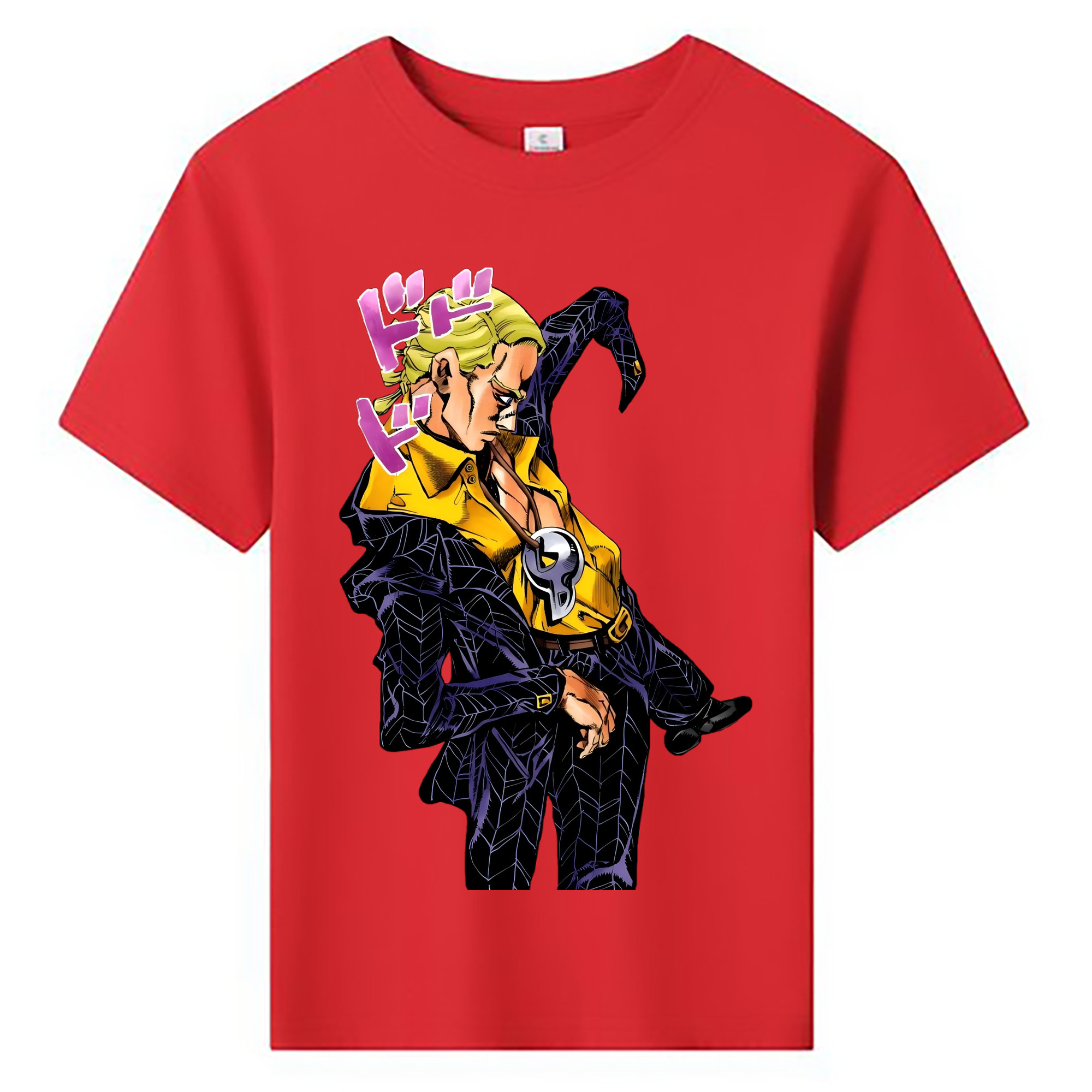 （画像用） ジョジョの奇妙な冒険 プロシュート JoJo's Bizarre Adventure Prosciutto 綿100％キッズTシャツ（フロントプリント）