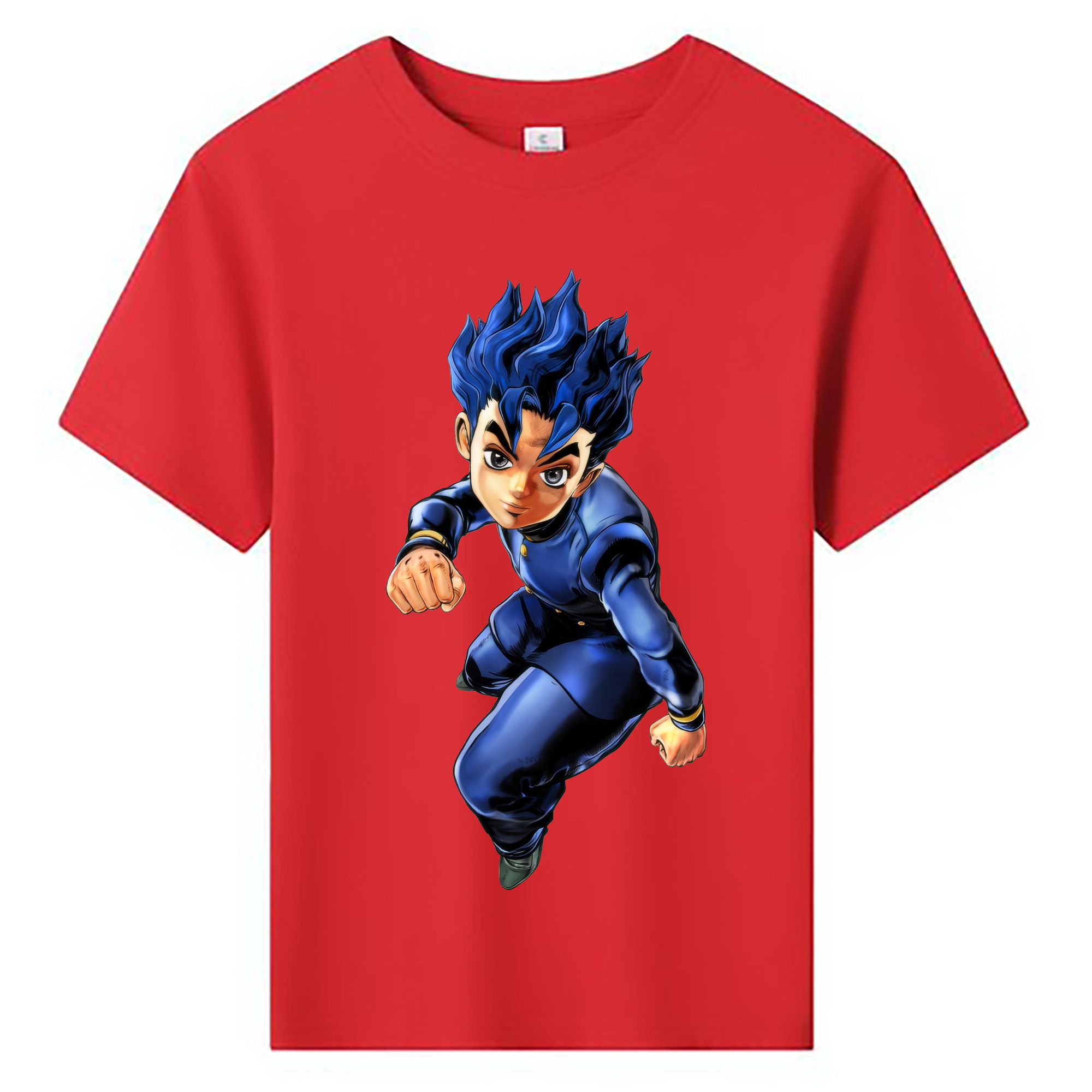 （画像用） ジョジョの奇妙な冒険 広瀨康一 JoJo's Bizarre Adventure Hirose Koichi 綿100％キッズTシャツ（フロントプリント）