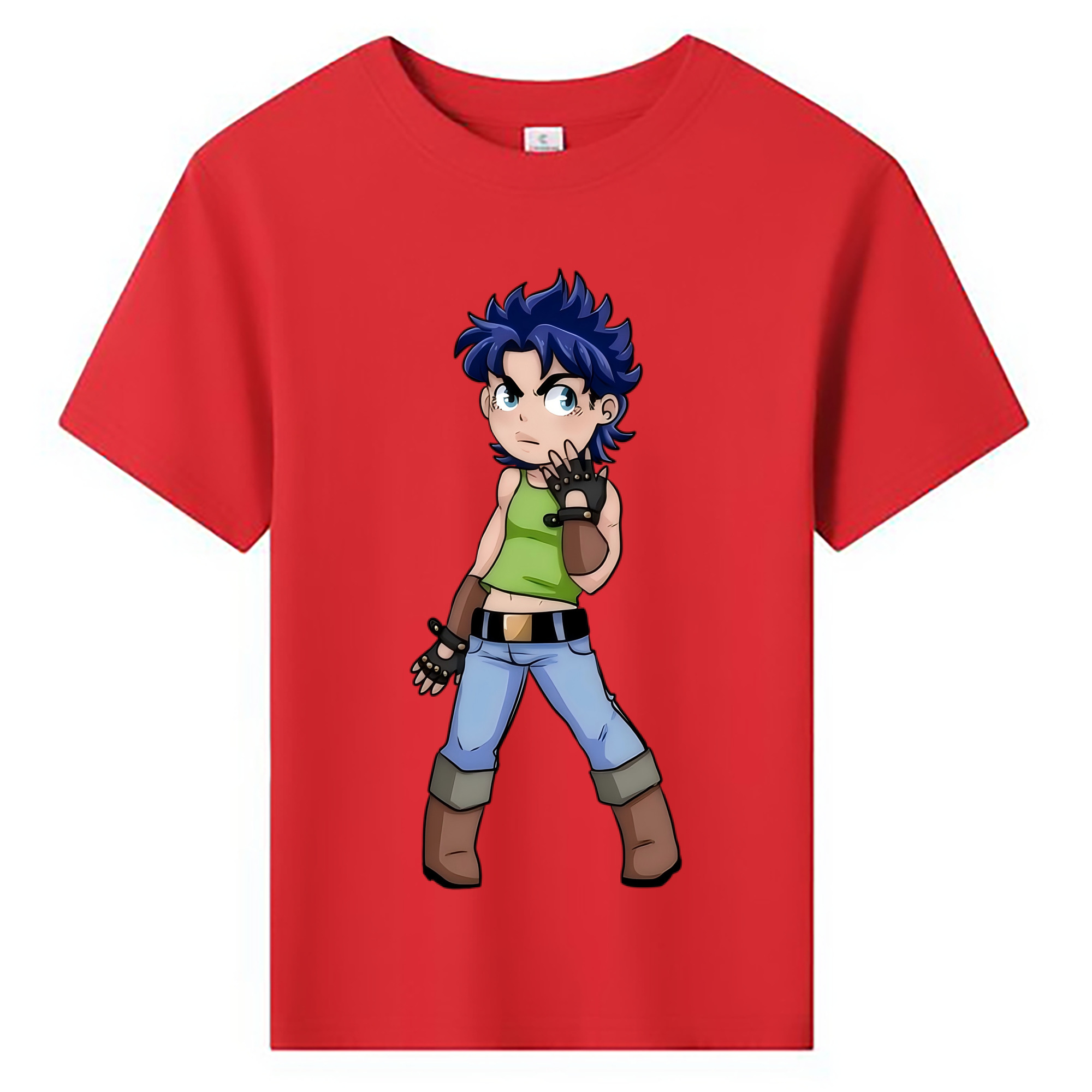 （画像用） ジョジョの奇妙な冒険 広瀨康一 JoJo's Bizarre Adventure Hirose Koichi 綿100％キッズTシャツ（フロントプリント）